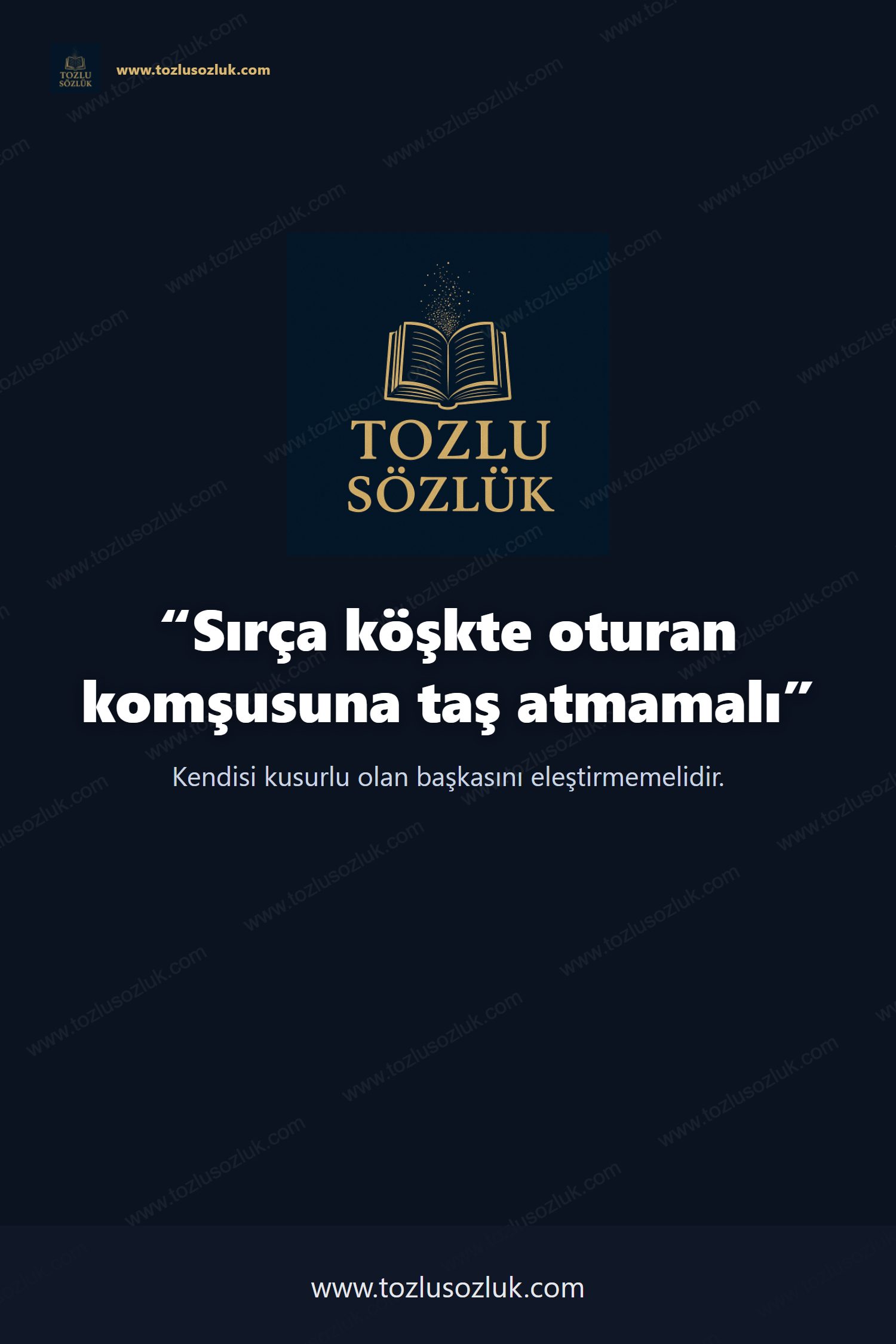 Sırça köşkte oturan komşusuna taş atmamalı Pinterest görseli