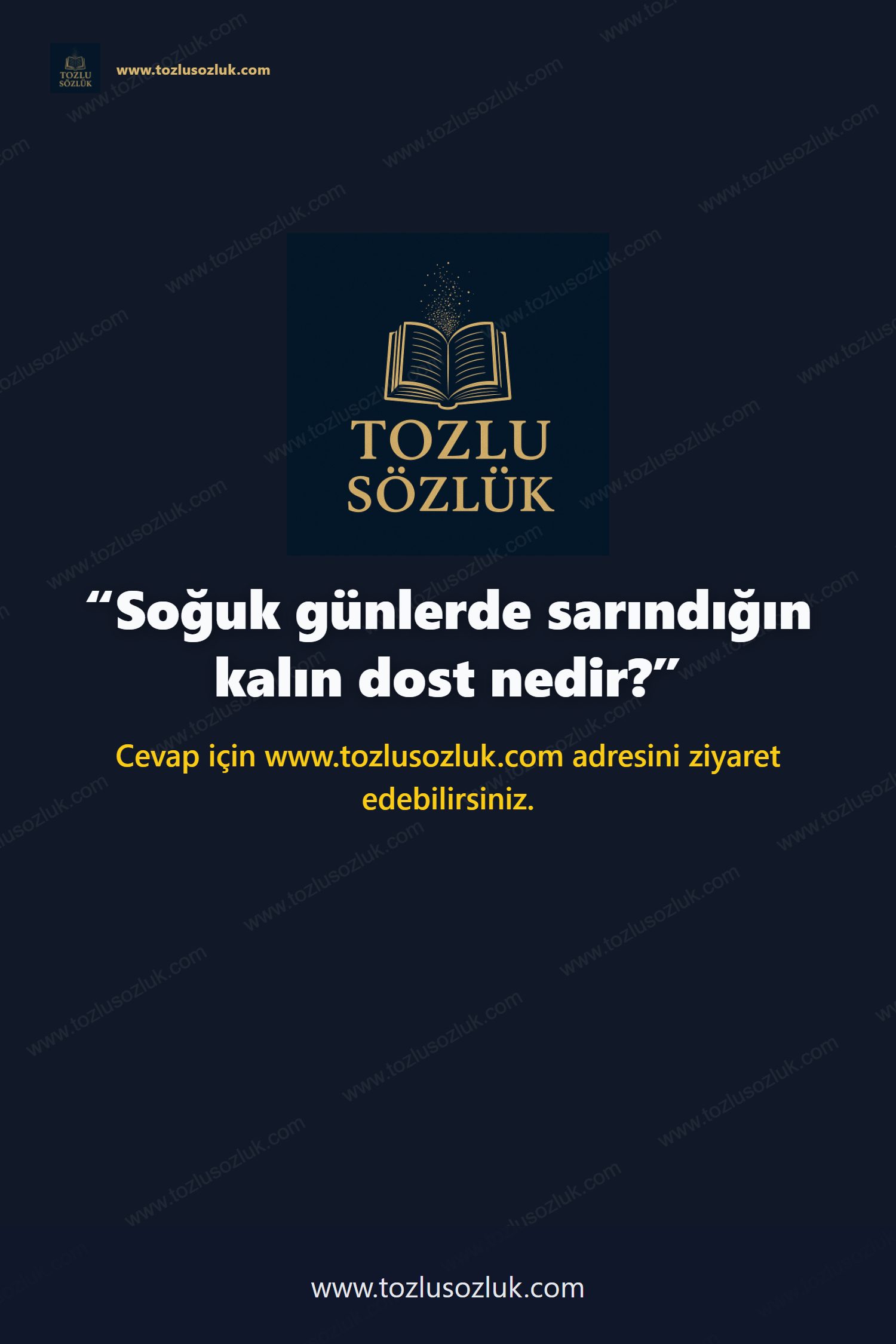Soğuk günlerde sarındığın kalın dost nedir? Pinterest görseli