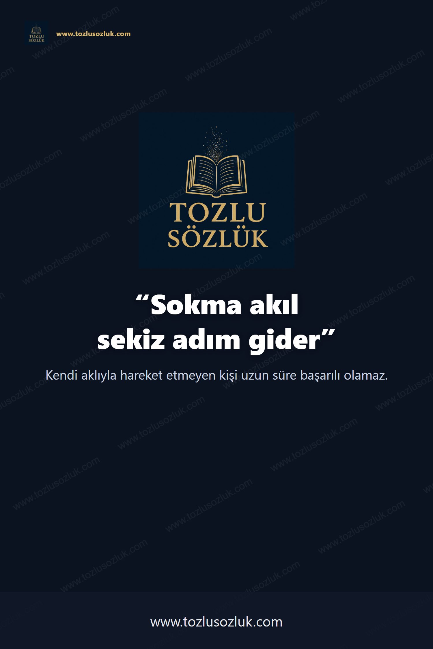 Sokma akıl sekiz adım gider Pinterest görseli