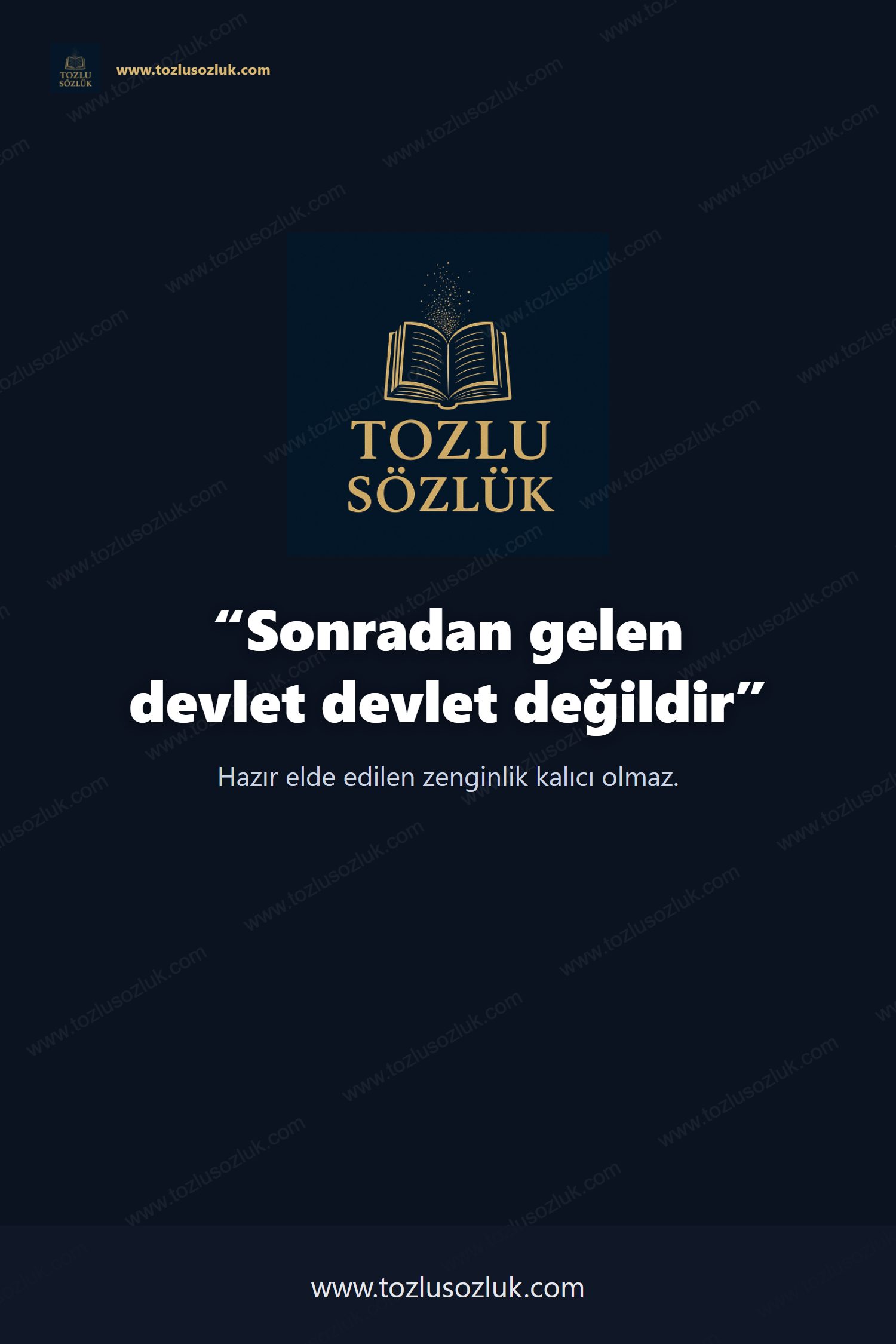 Sonradan gelen devlet devlet değildir Pinterest görseli