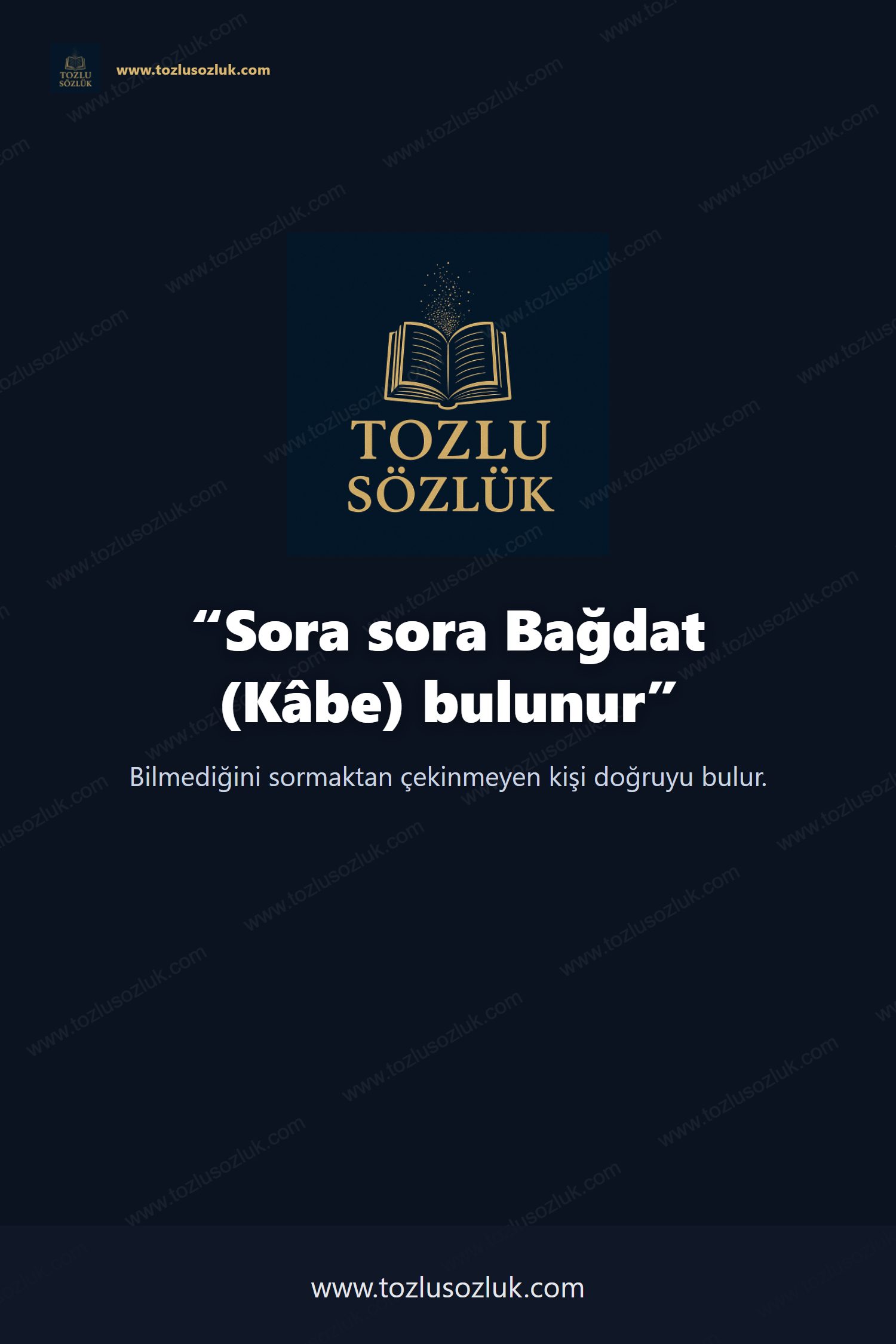 Sora sora Bağdat (Kâbe) bulunur Pinterest görseli