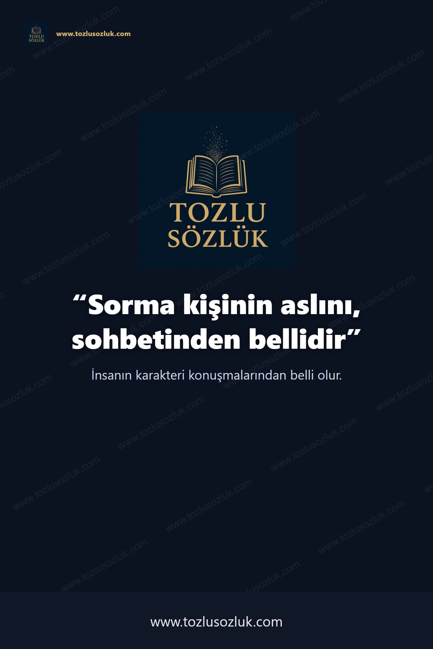 Sorma kişinin aslını, sohbetinden bellidir Pinterest görseli