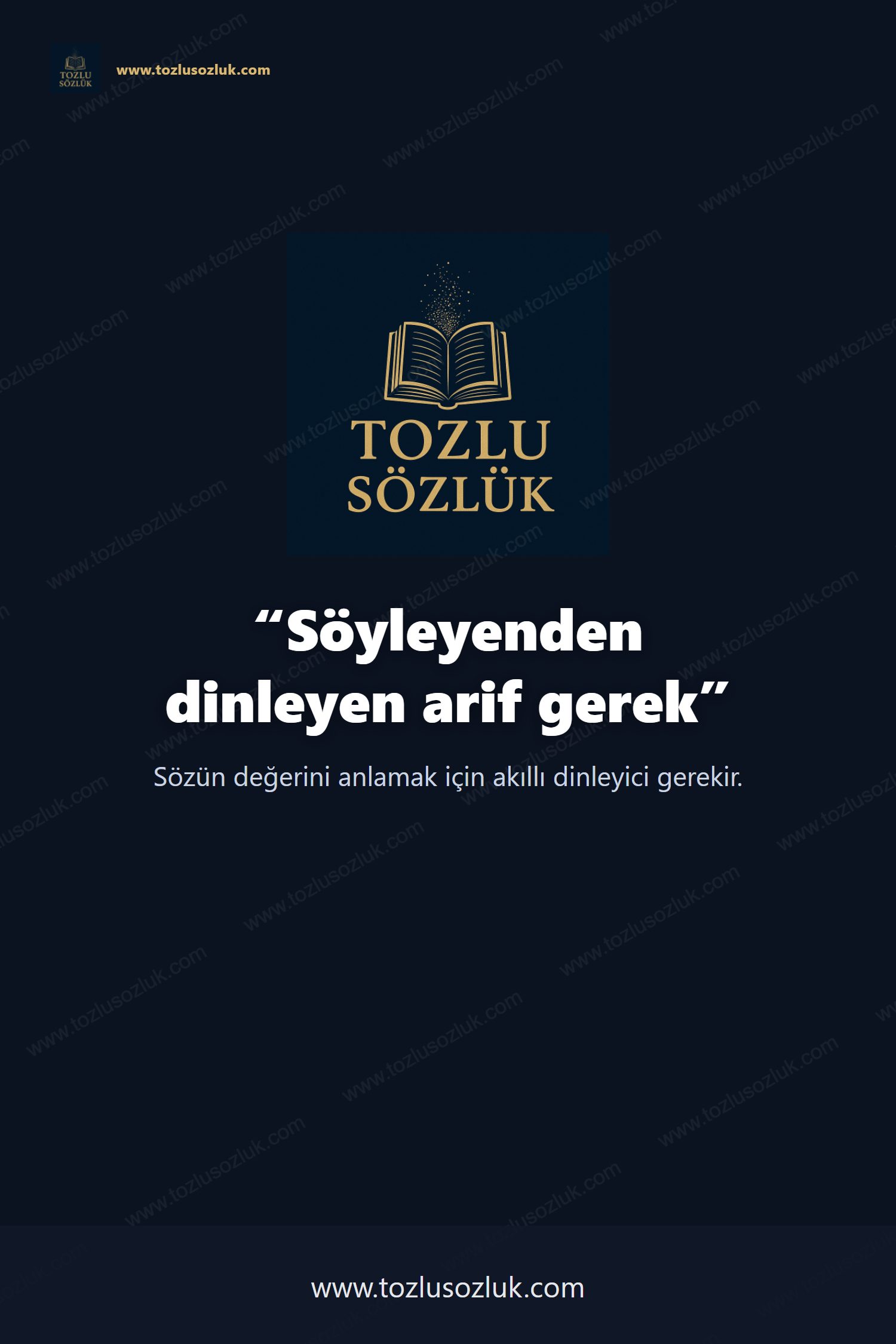 Söyleyenden dinleyen arif gerek Pinterest görseli