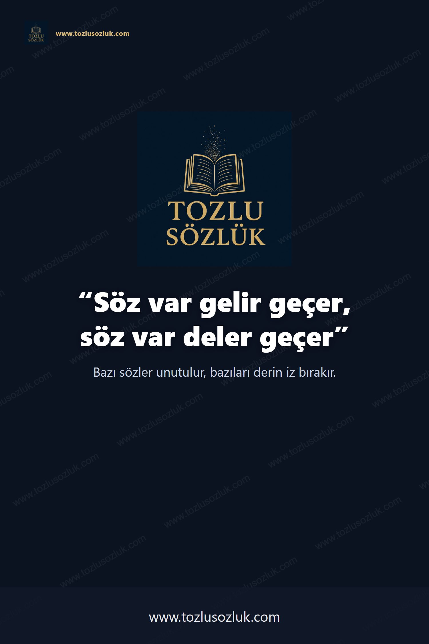 Söz var gelir geçer, söz var deler geçer Pinterest görseli