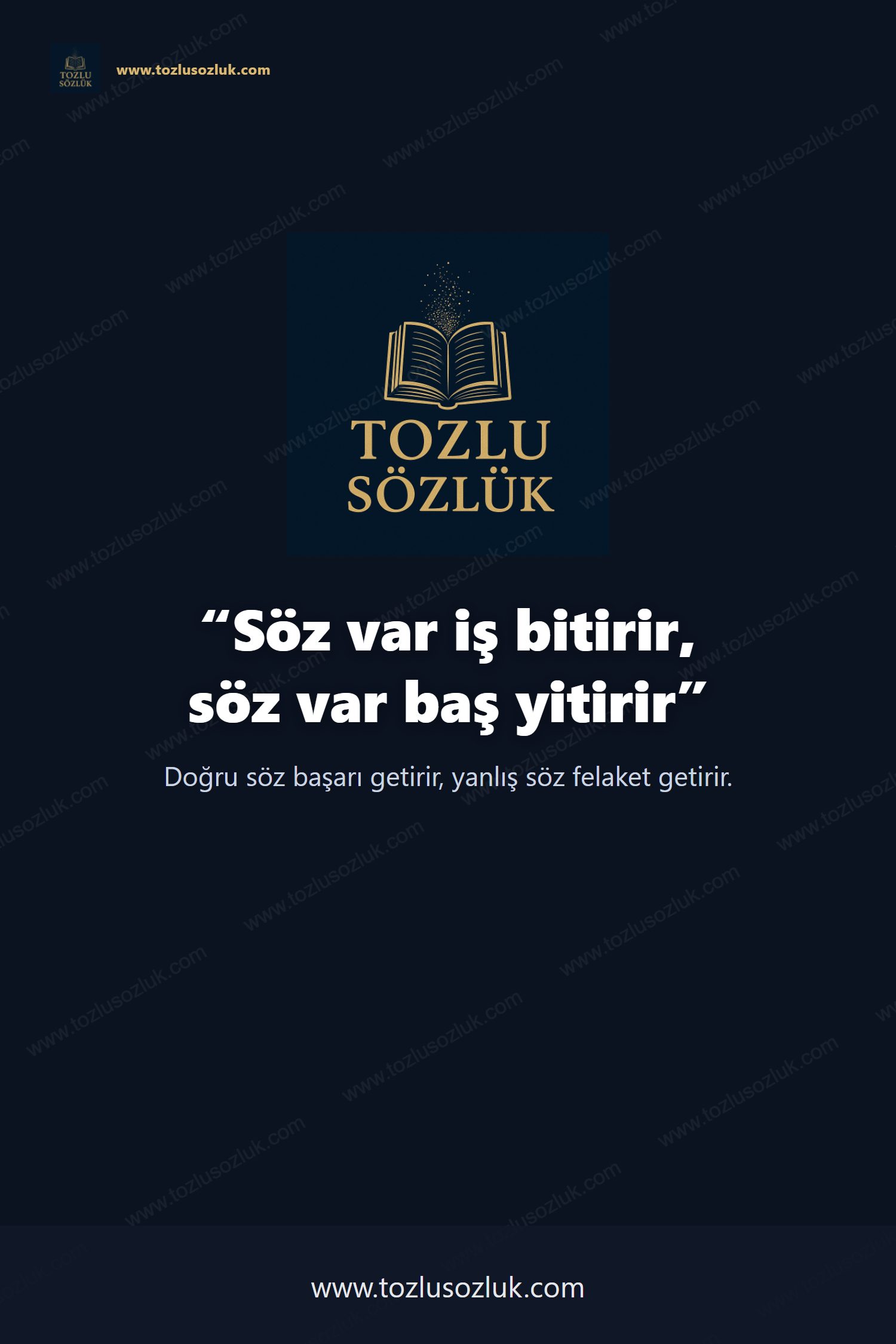 Söz var iş bitirir, söz var baş yitirir Pinterest görseli