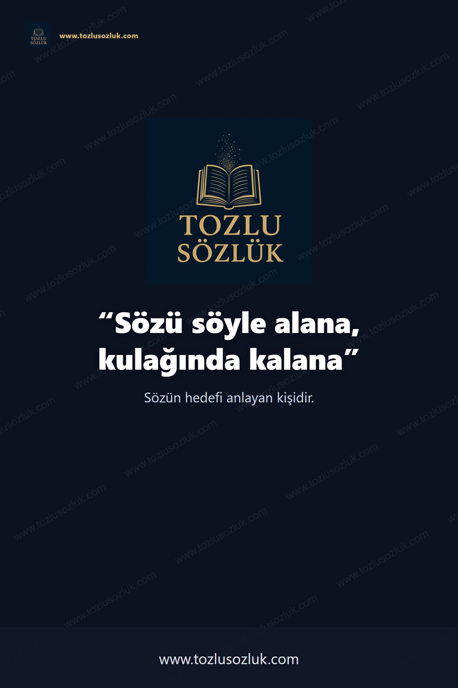 Sözü söyle alana, kulağında kalana Pinterest görseli