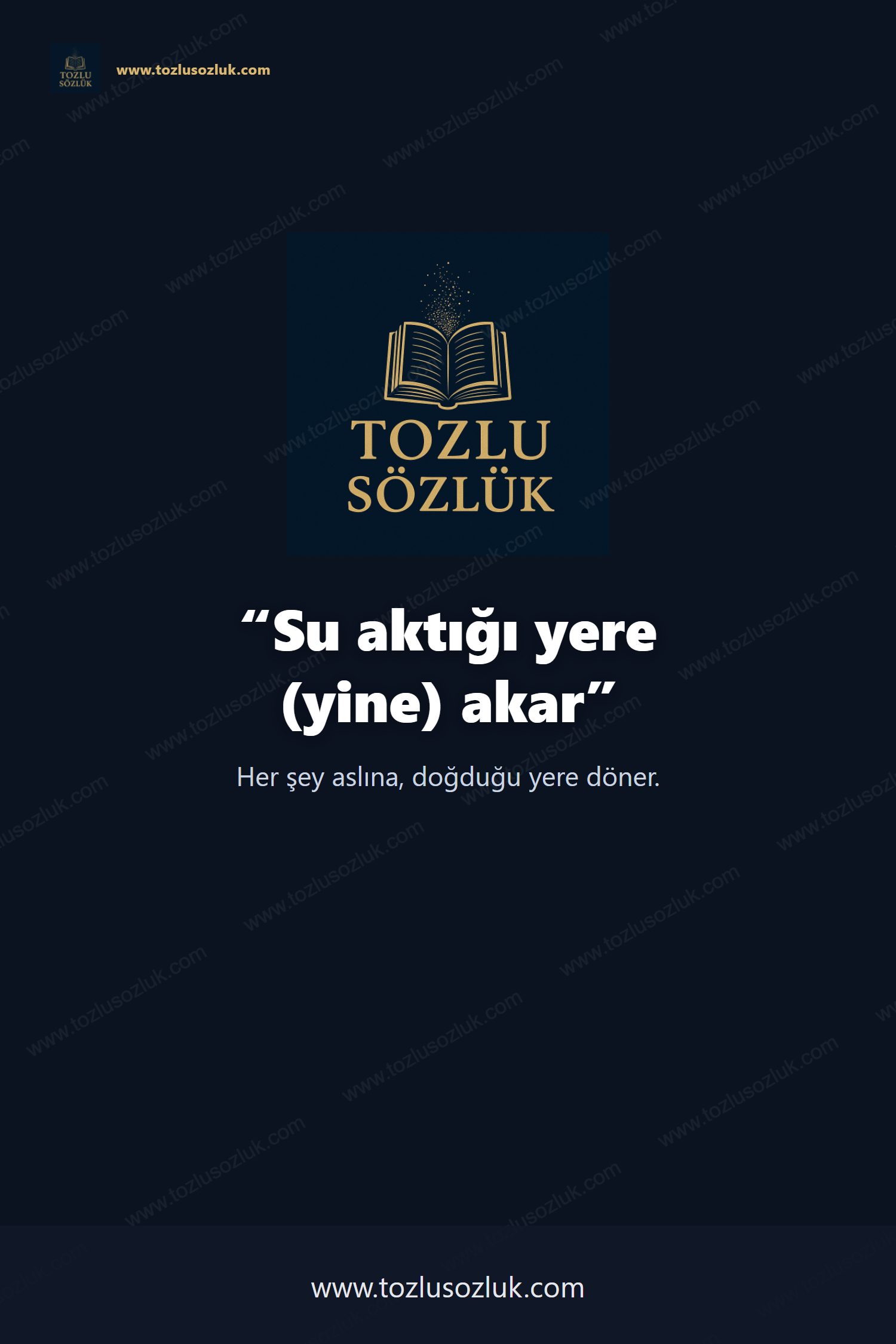 Su aktığı yere (yine) akar Pinterest görseli