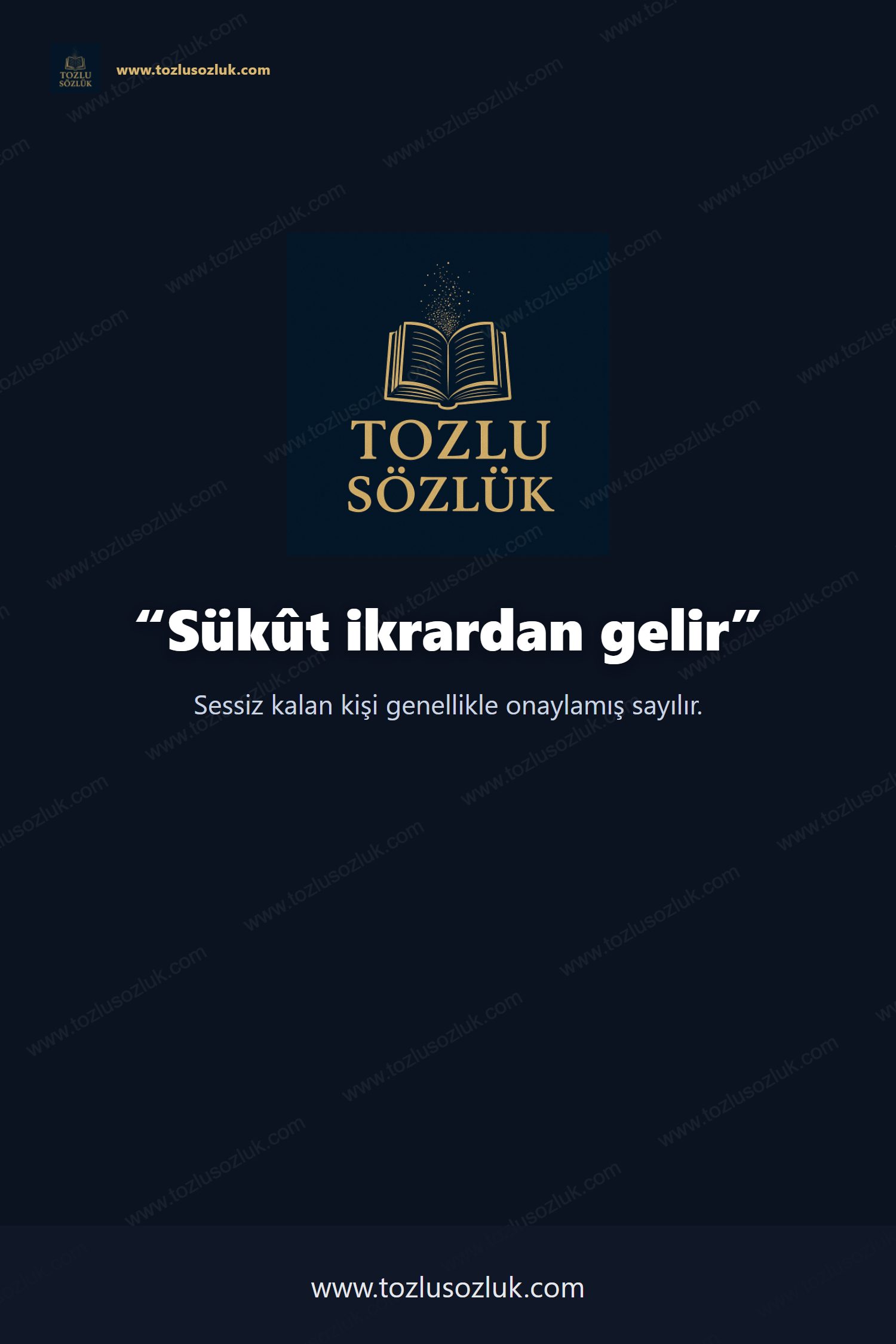 Sükût ikrardan gelir Pinterest görseli