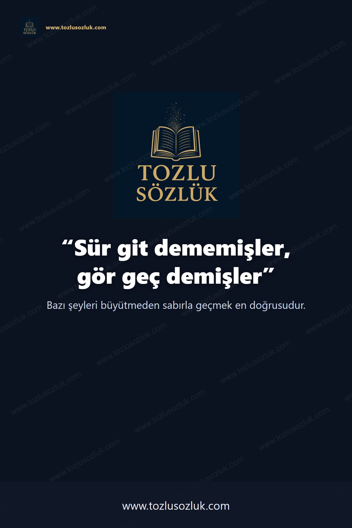 Sür git dememişler, gör geç demişler Pinterest görseli