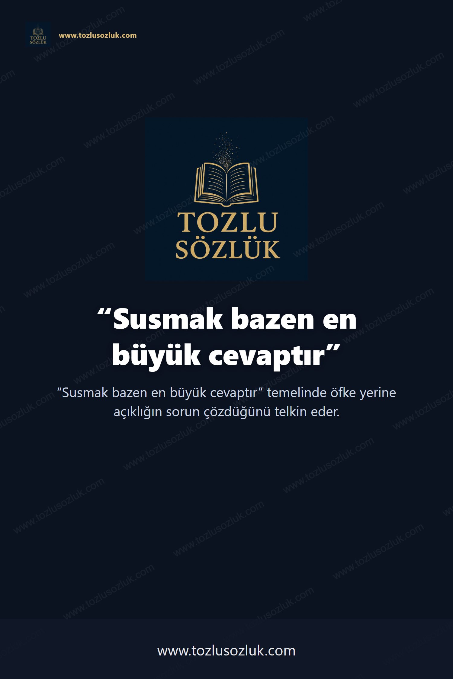 Susmak bazen en büyük cevaptır Pinterest görseli