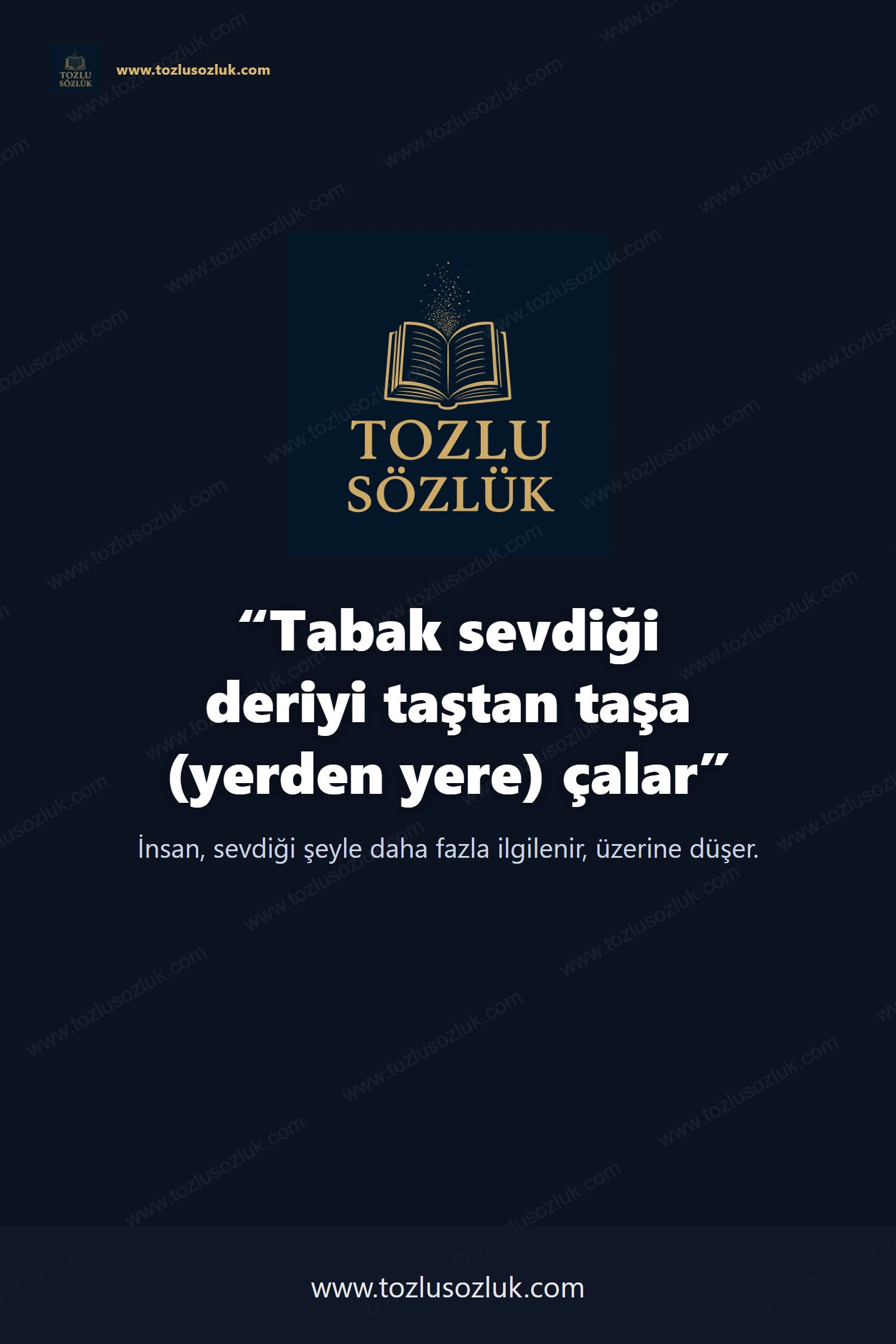 Tabak sevdiği deriyi taştan taşa (yerden yere) çalar Pinterest görseli