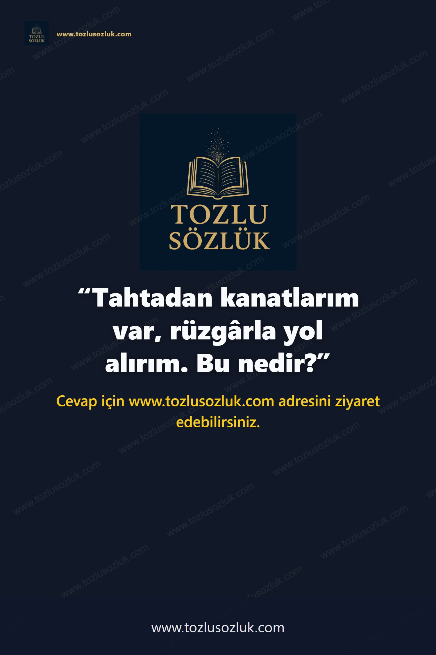 Tahtadan kanatlarım var, rüzgârla yol alırım. Bu nedir? Pinterest görseli