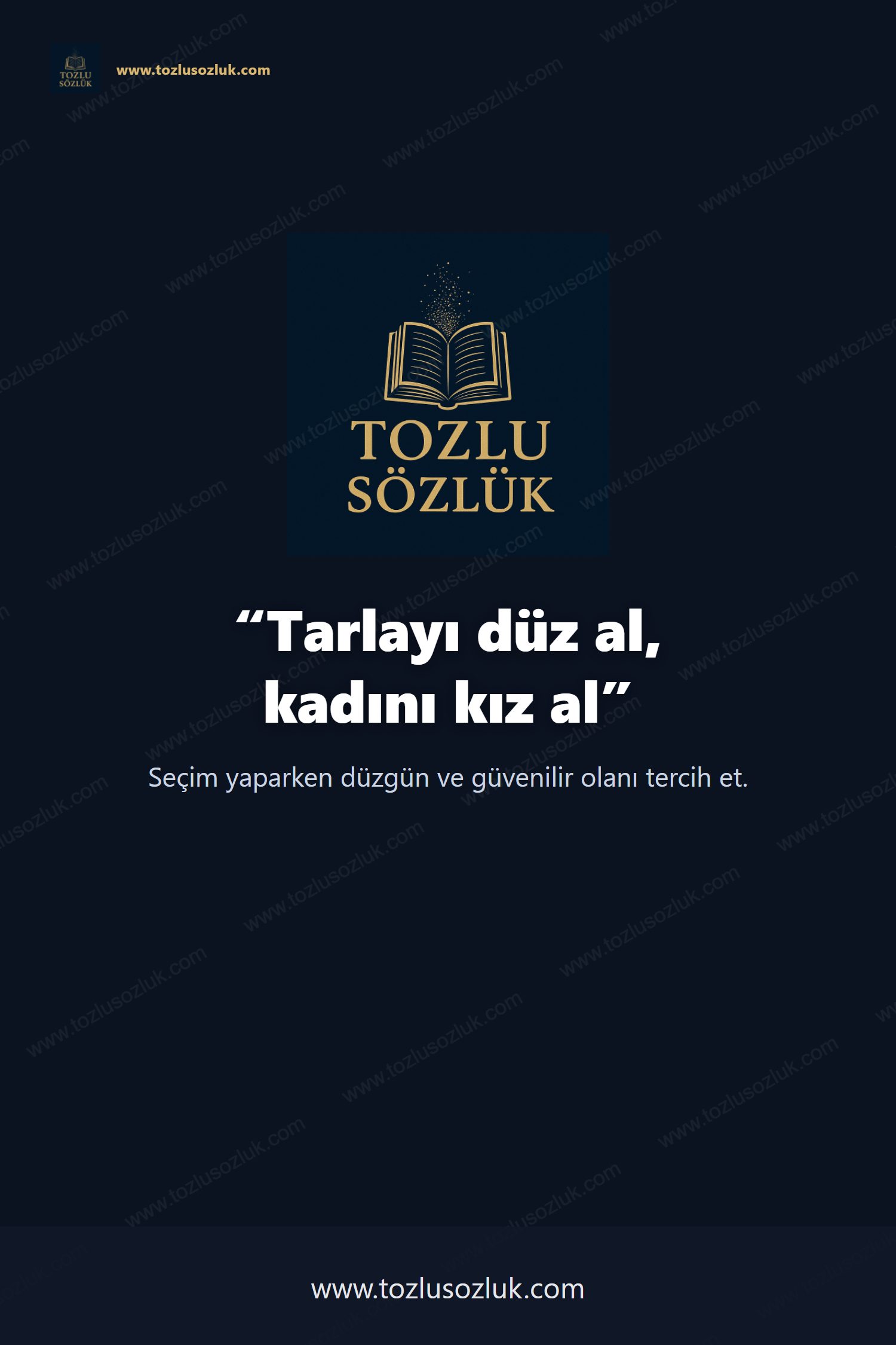 Tarlayı düz al, kadını kız al Pinterest görseli