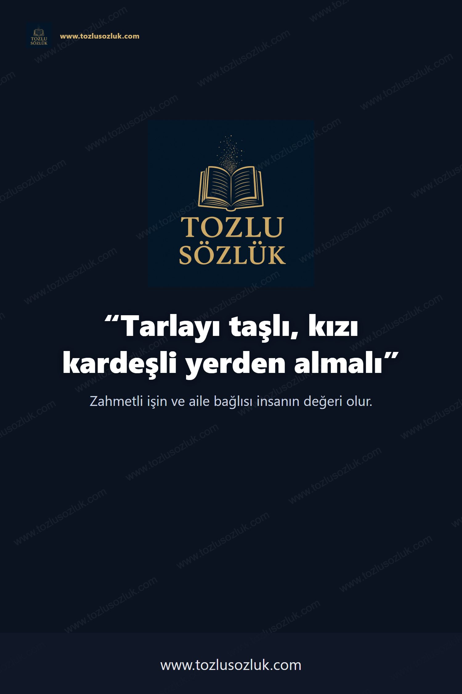 Tarlayı taşlı, kızı kardeşli yerden almalı Pinterest görseli