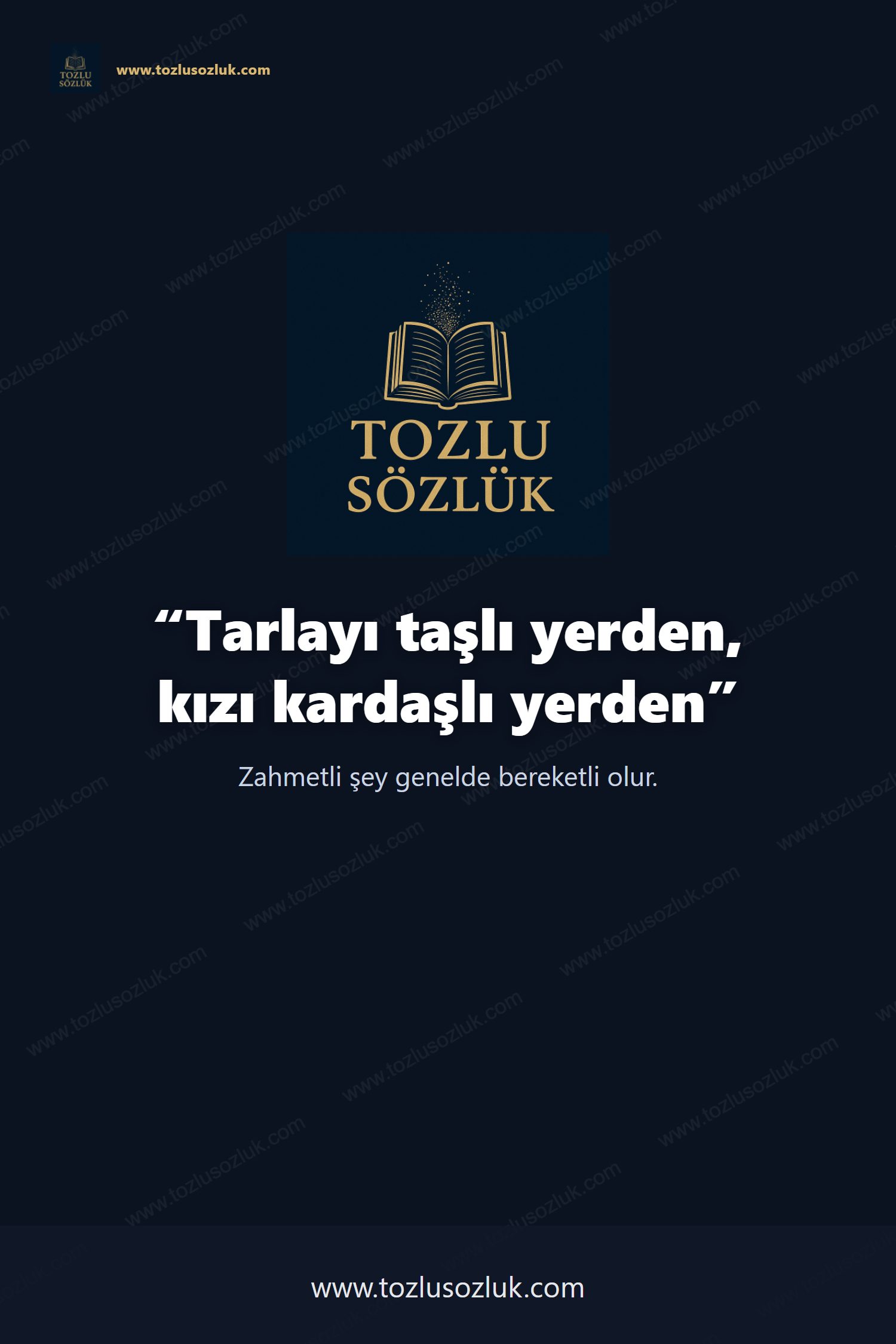 Tarlayı taşlı yerden, kızı kardaşlı yerden Pinterest görseli