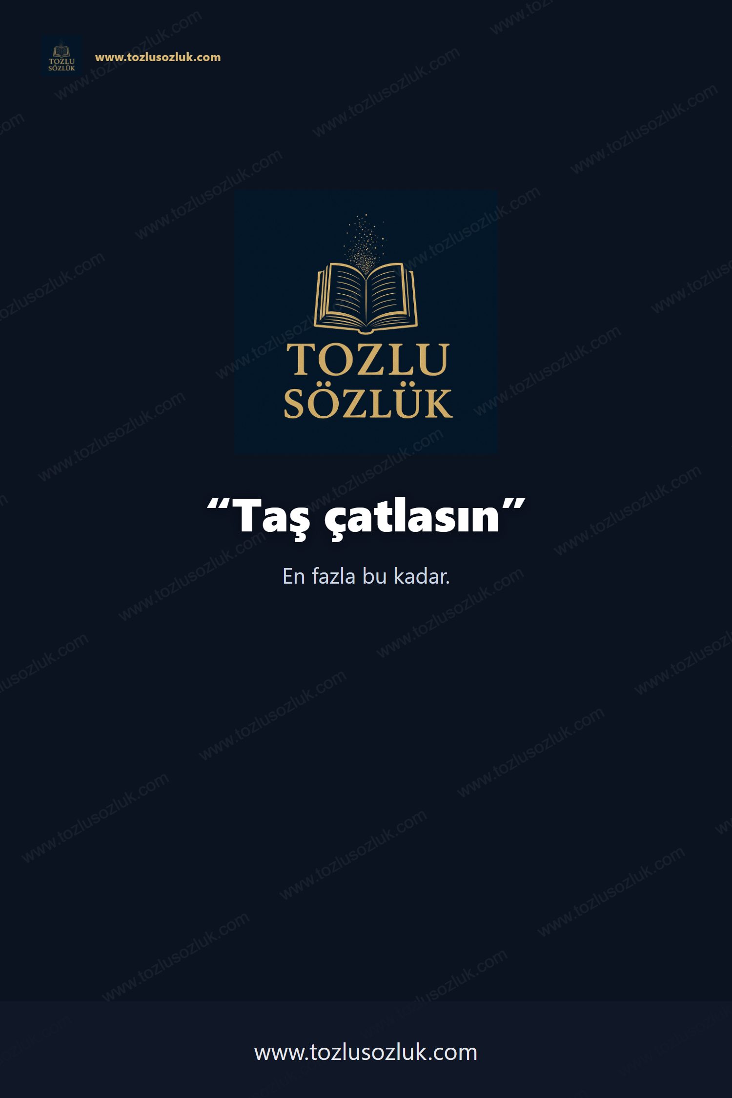 Taş çatlasın Pinterest görseli