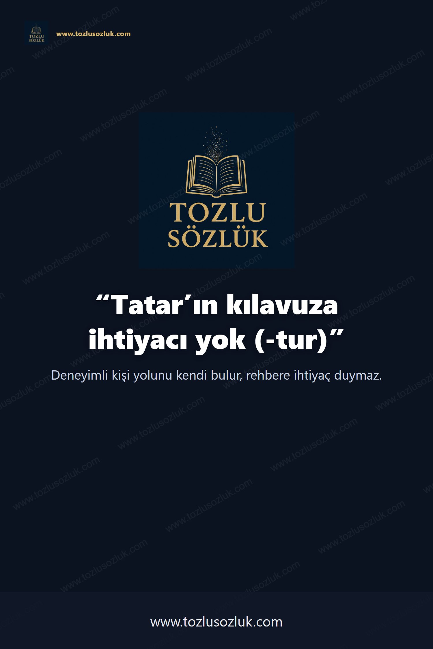 Tatar’ın kılavuza ihtiyacı yok (-tur) Pinterest görseli