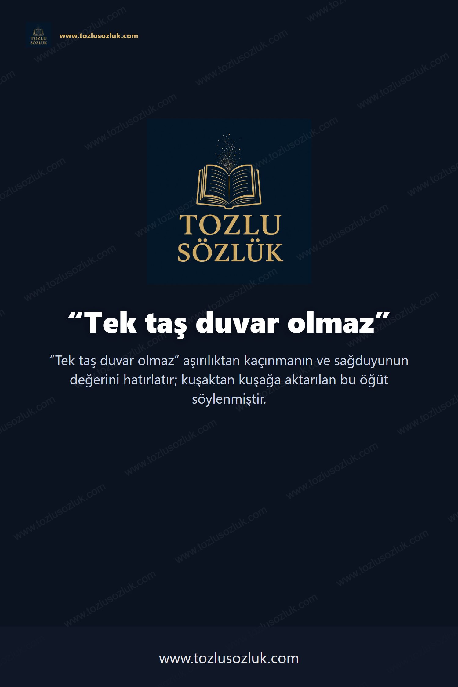 Tek taş duvar olmaz Pinterest görseli