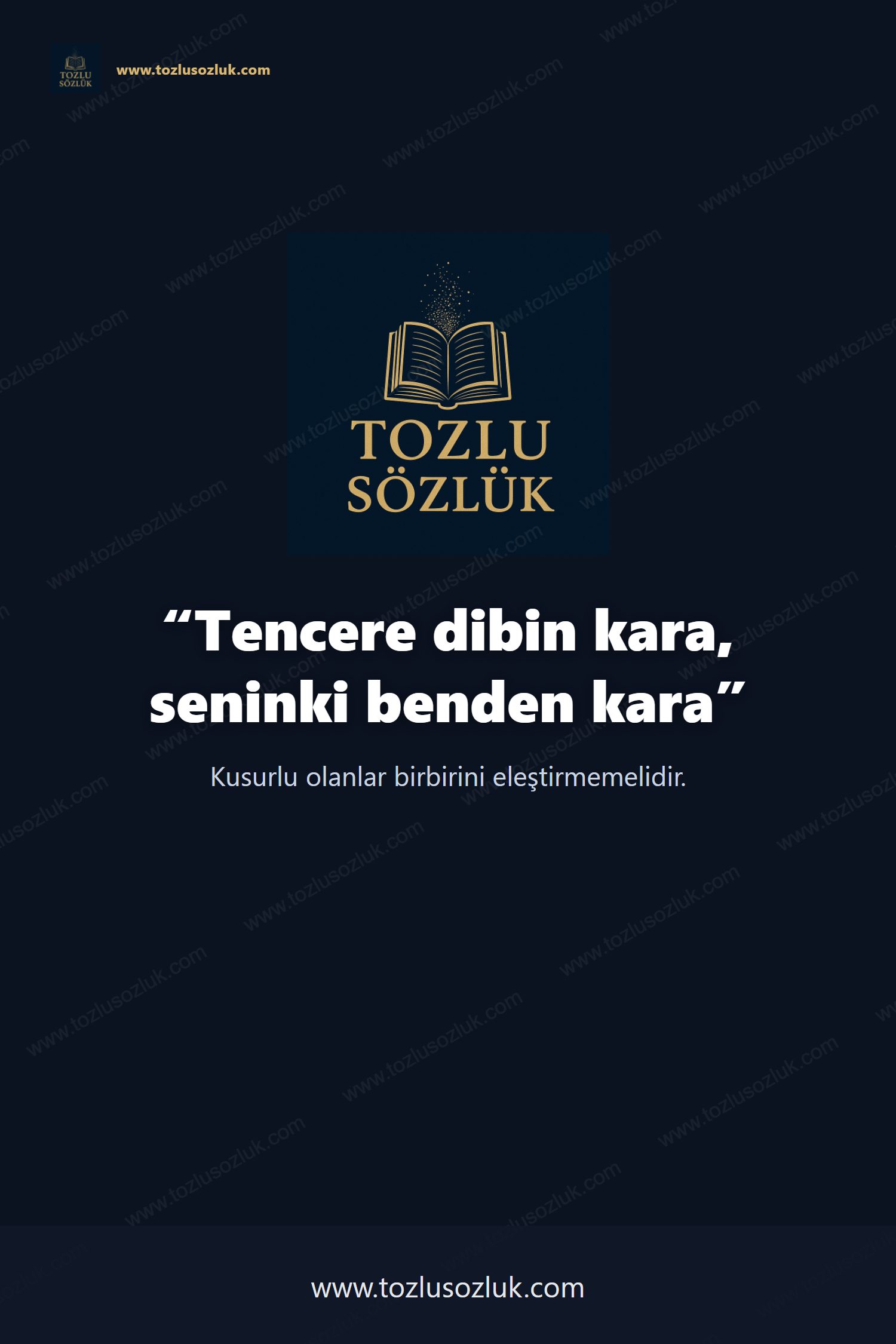 Tencere dibin kara, seninki benden kara Pinterest görseli