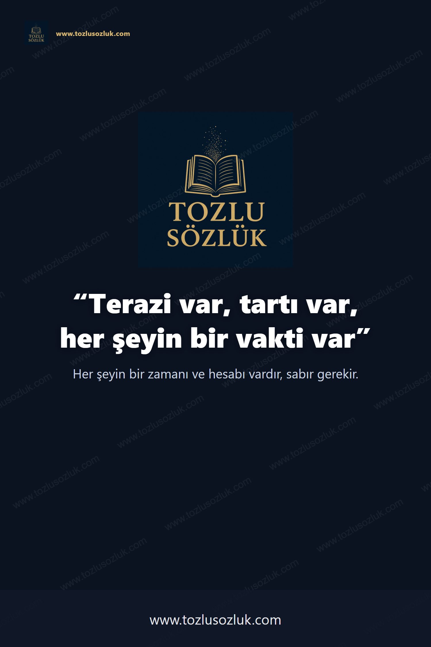 Terazi var, tartı var, her şeyin bir vakti var Pinterest görseli