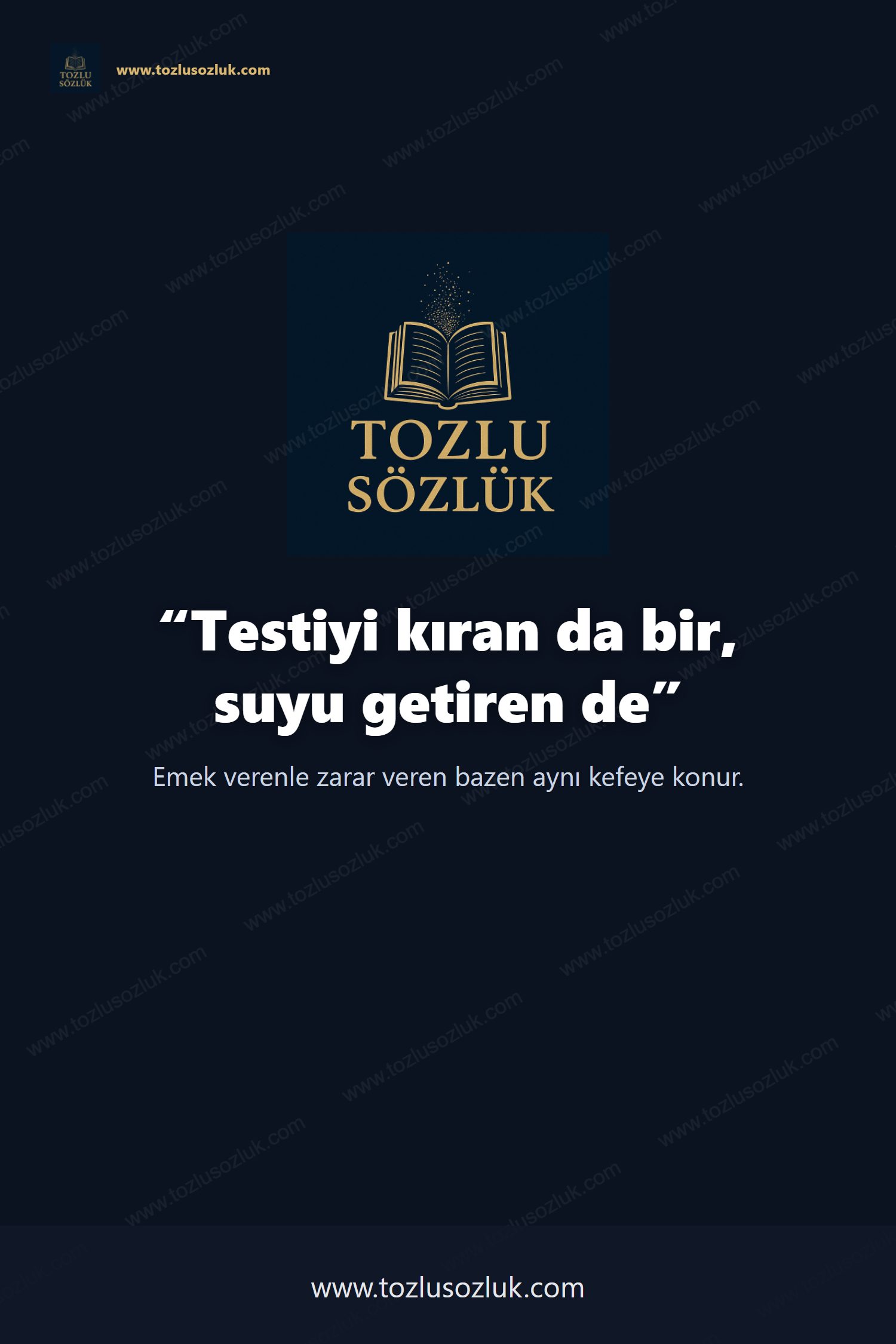 Testiyi kıran da bir, suyu getiren de Pinterest görseli