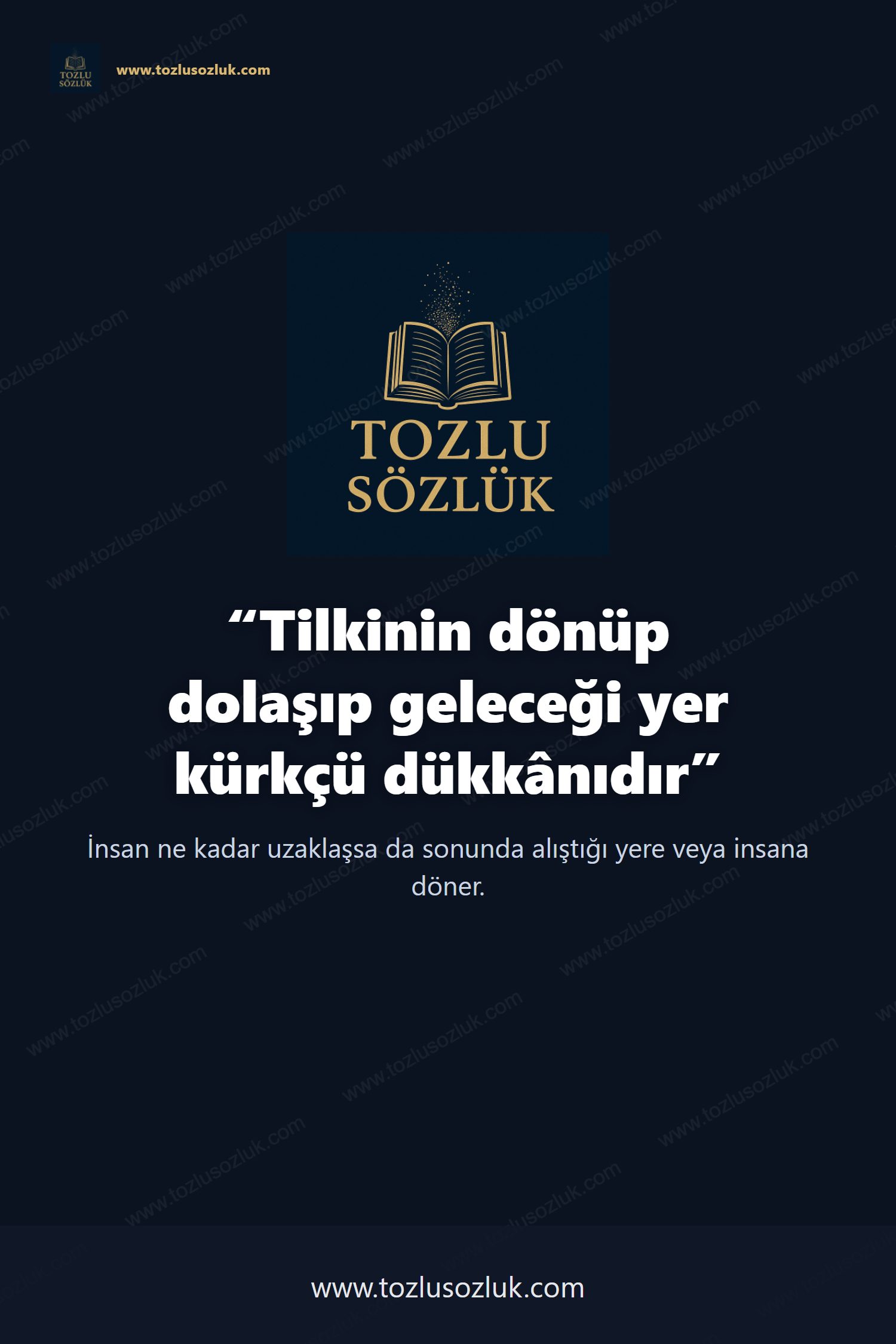 Tilkinin dönüp dolaşıp geleceği yer kürkçü dükkânıdır Pinterest görseli