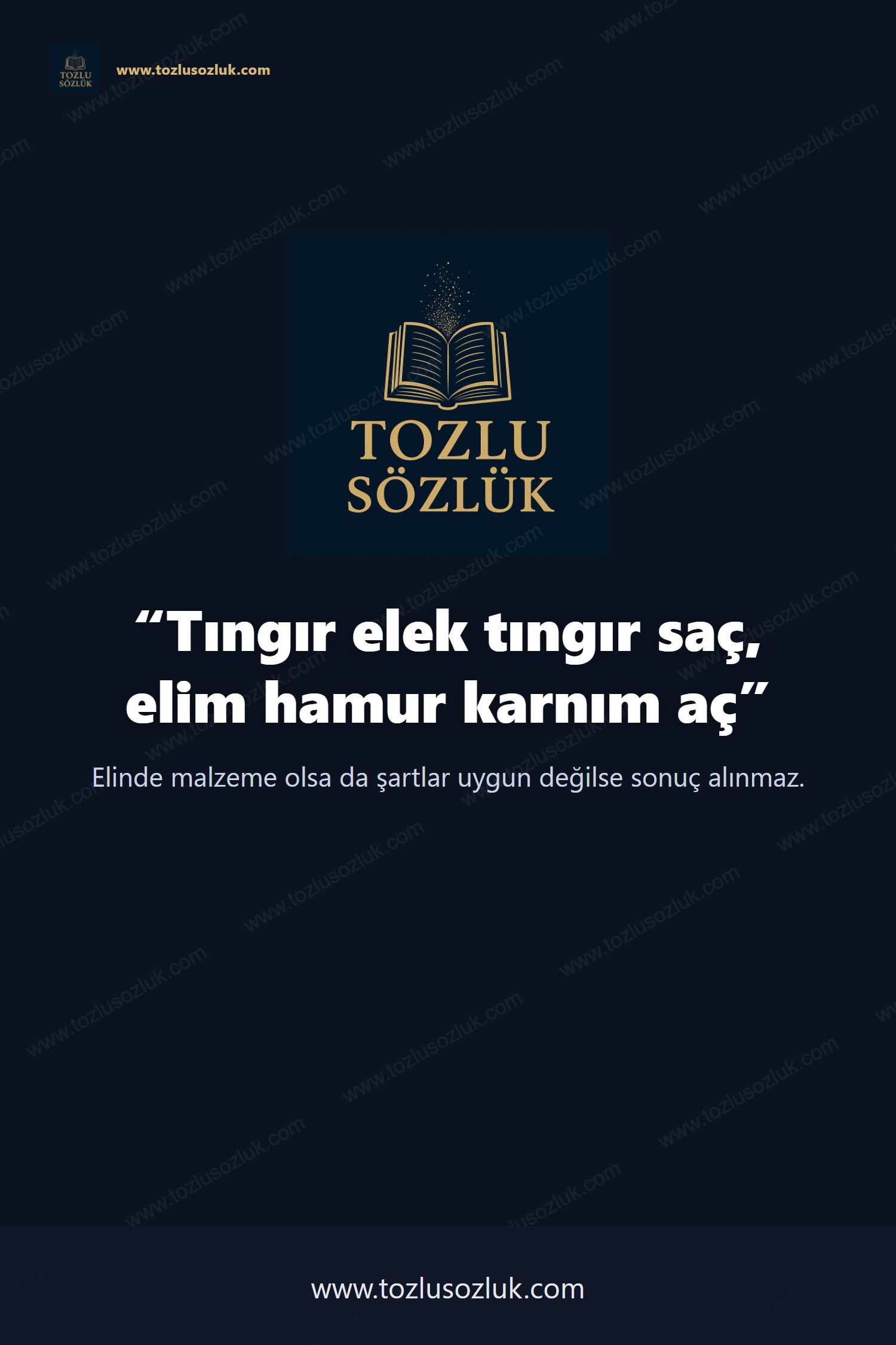 Tıngır elek tıngır saç, elim hamur karnım aç Pinterest görseli