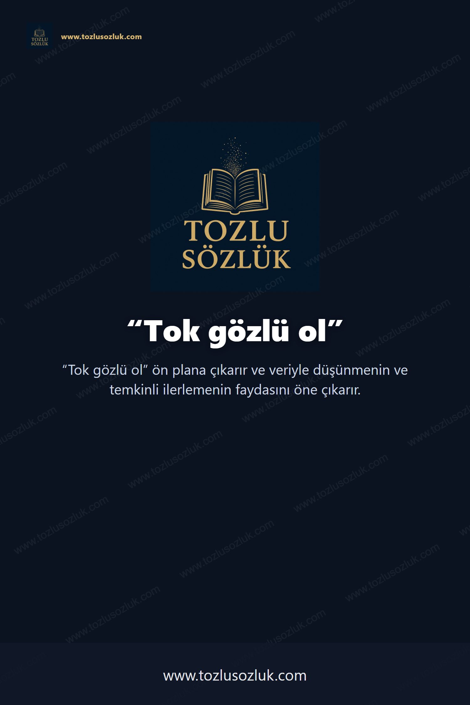 Tok gözlü ol Pinterest görseli