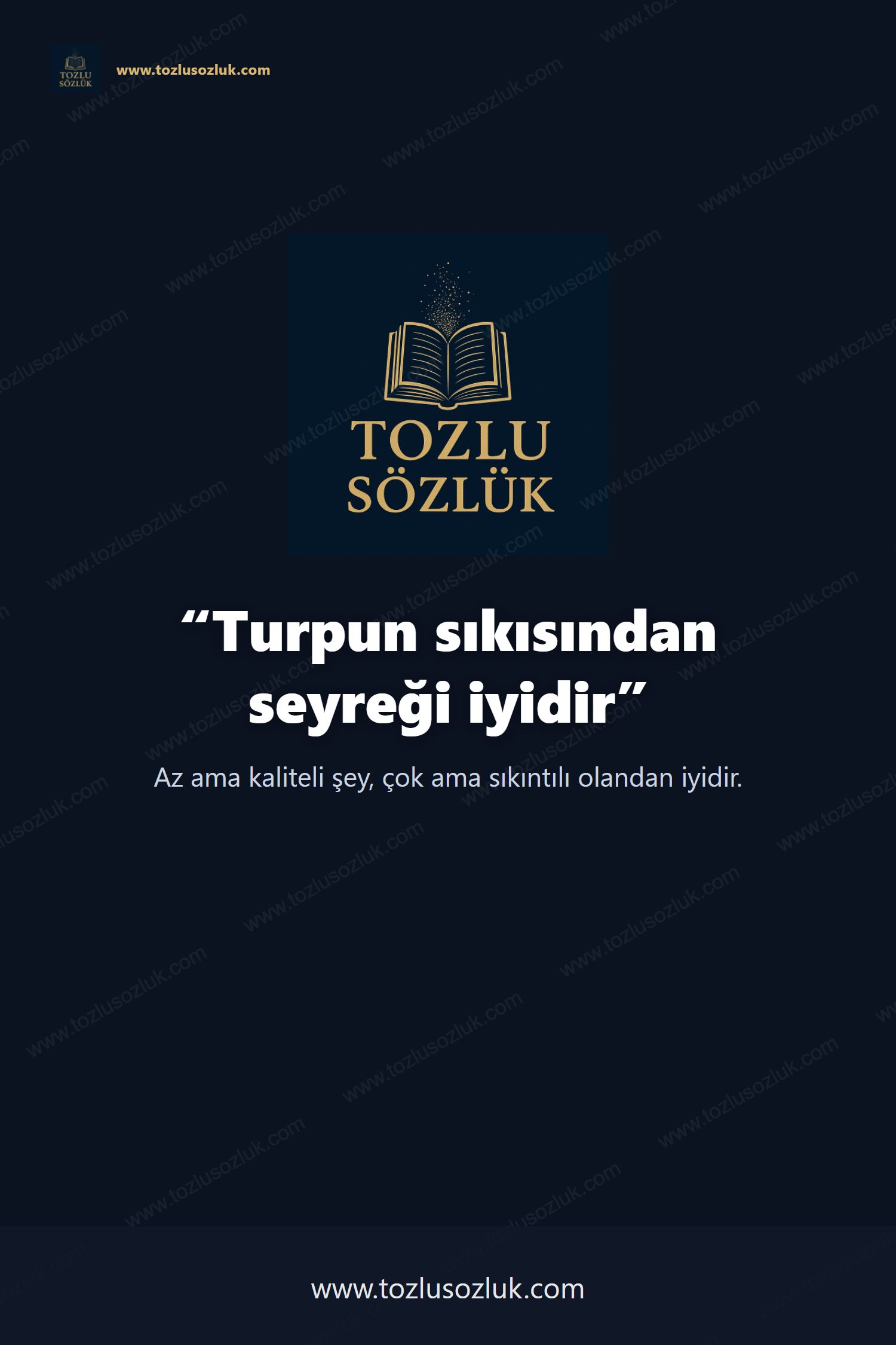 Turpun sıkısından seyreği iyidir Pinterest görseli