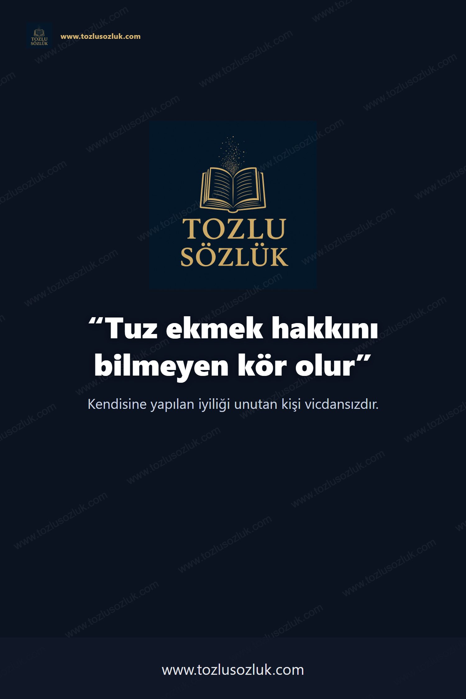 Tuz ekmek hakkını bilmeyen kör olur Pinterest görseli