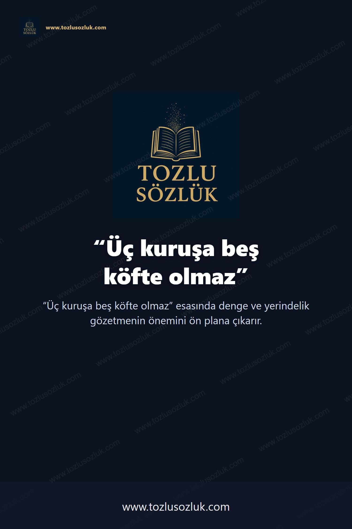 Üç kuruşa beş köfte olmaz Pinterest görseli