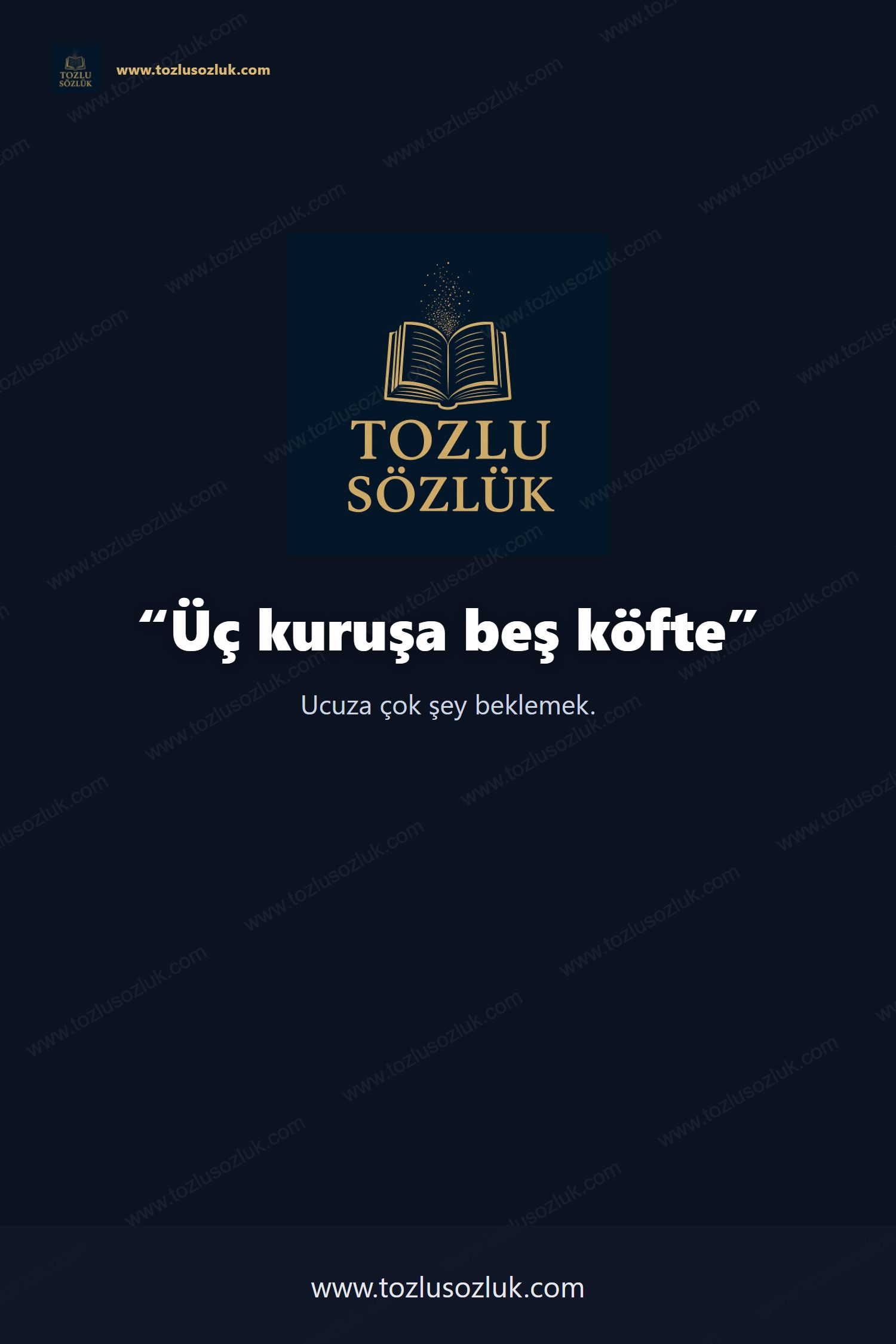 Üç kuruşa beş köfte Pinterest görseli