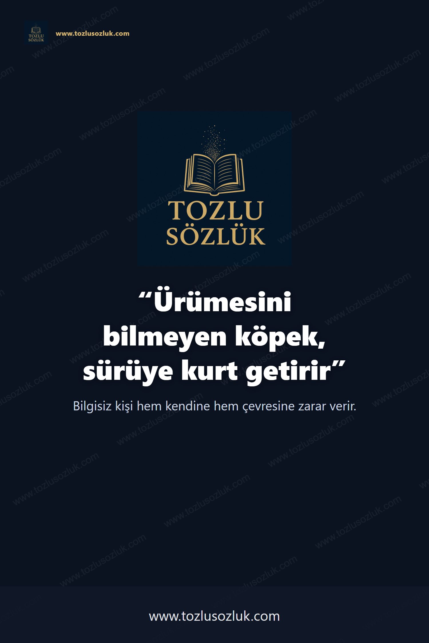 Ürümesini bilmeyen köpek, sürüye kurt getirir Pinterest görseli