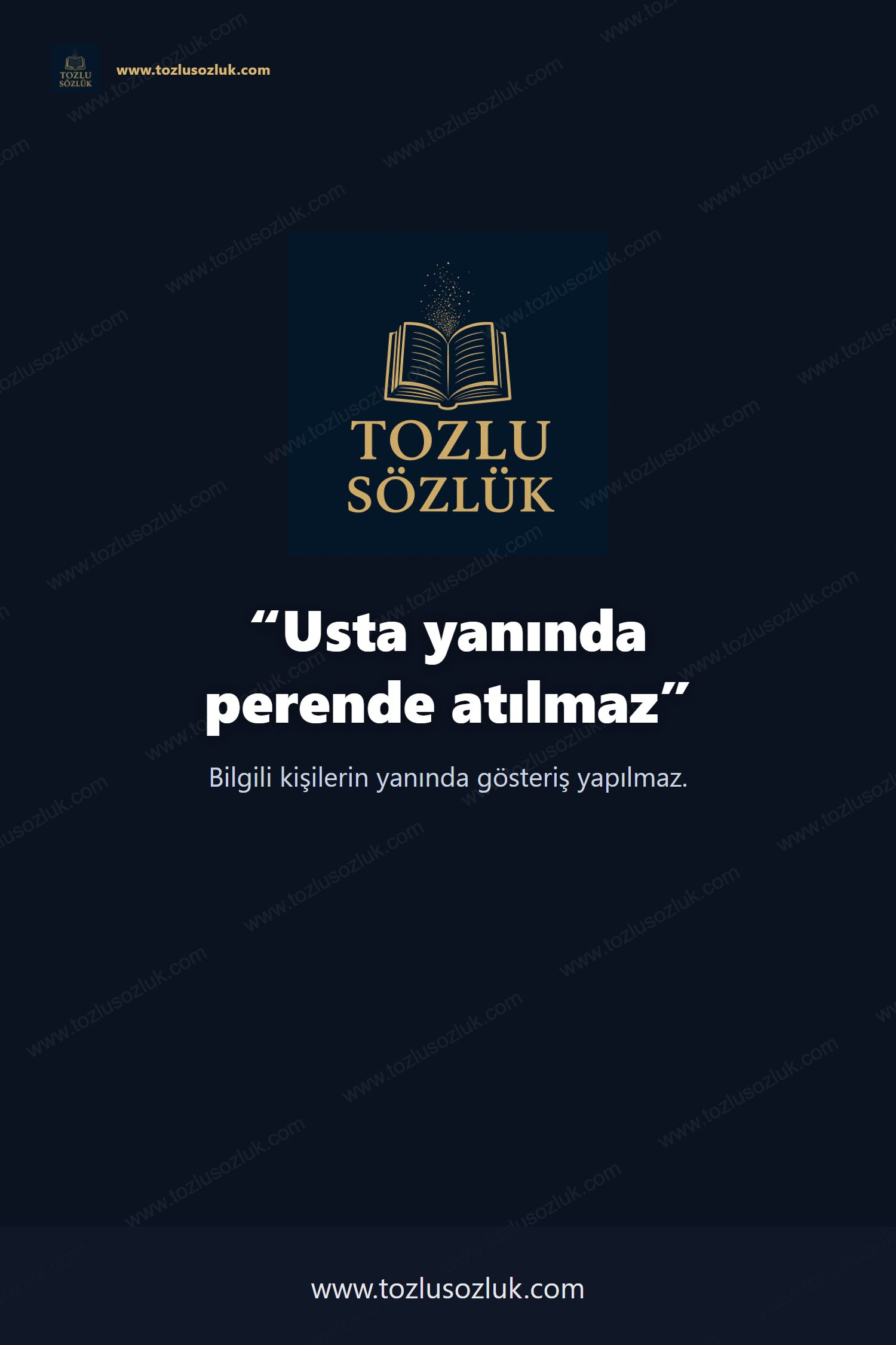 Usta yanında perende atılmaz Pinterest görseli