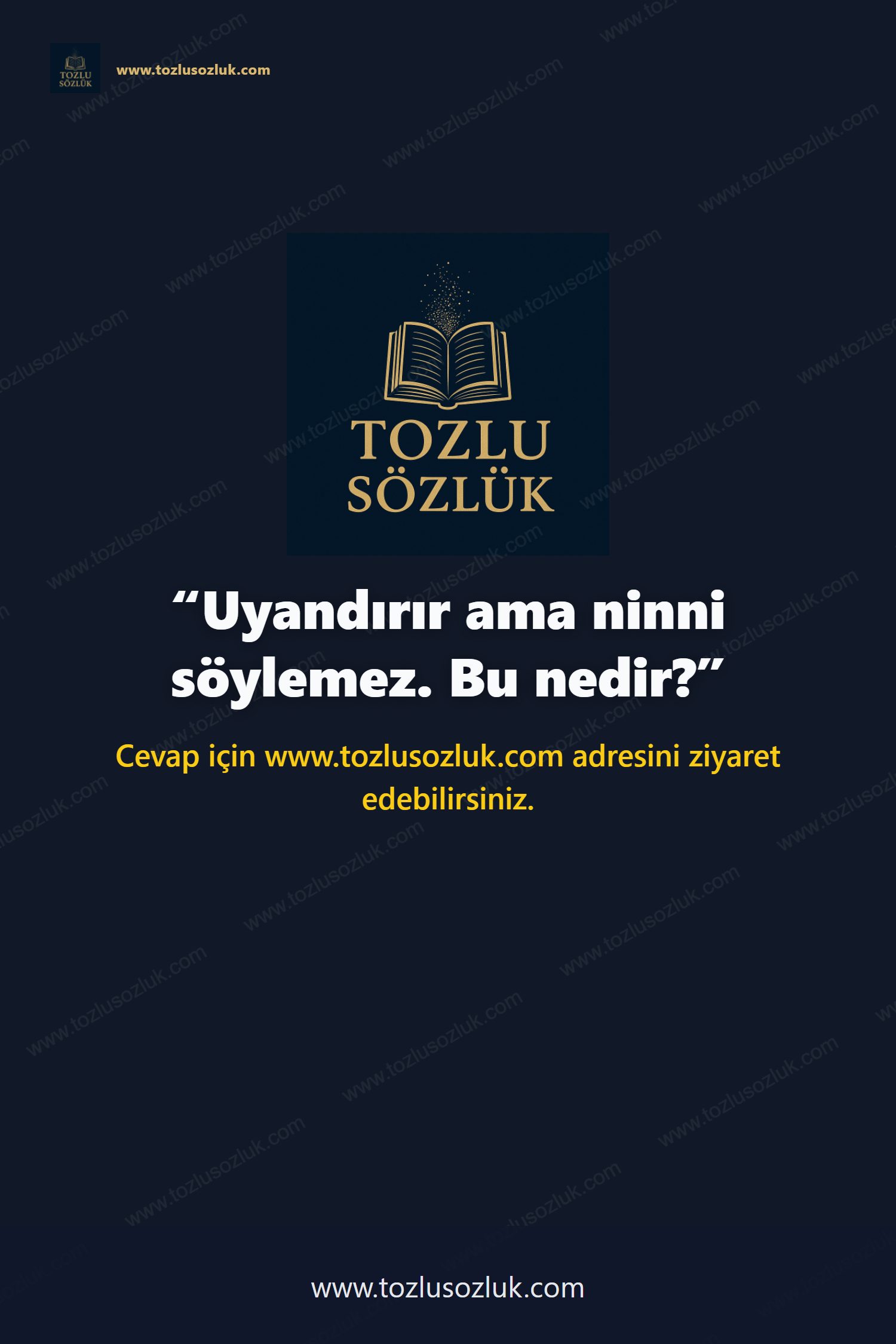 Uyandırır ama ninni söylemez. Bu nedir? Pinterest görseli