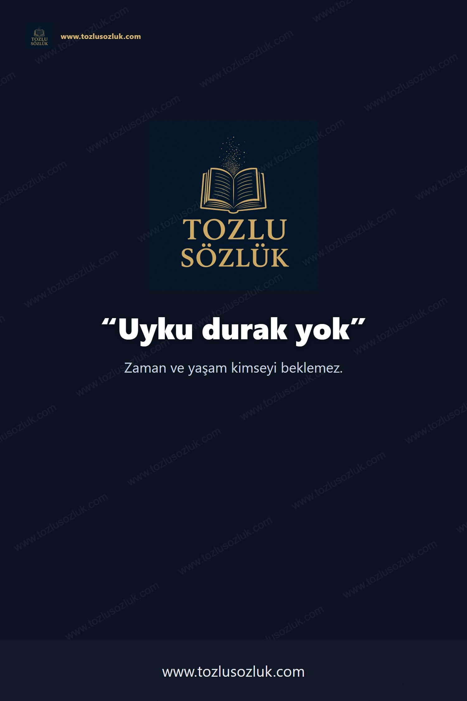 Uyku durak yok Pinterest görseli