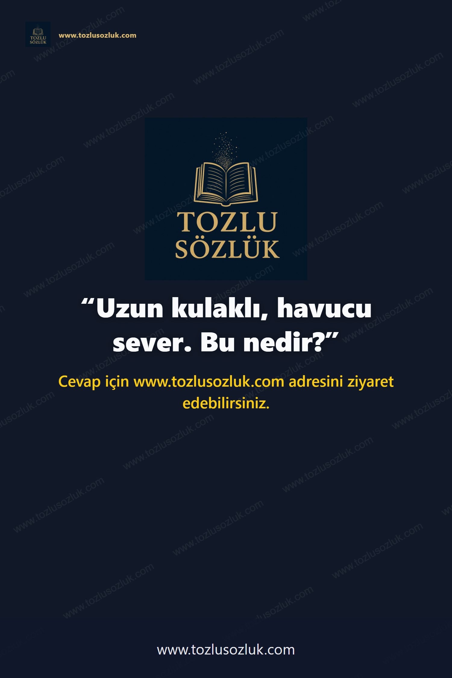 Uzun kulaklı, havucu sever. Bu nedir? Pinterest görseli
