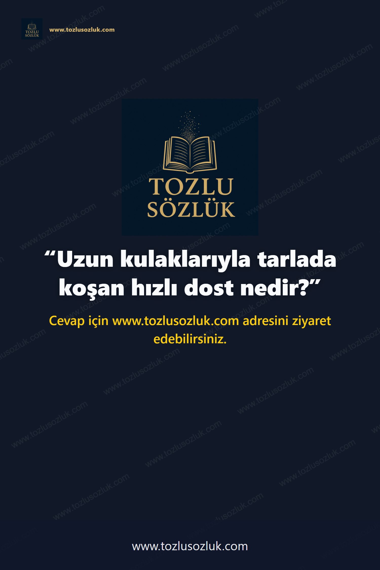 Uzun kulaklarıyla tarlada koşan hızlı dost nedir? Pinterest görseli