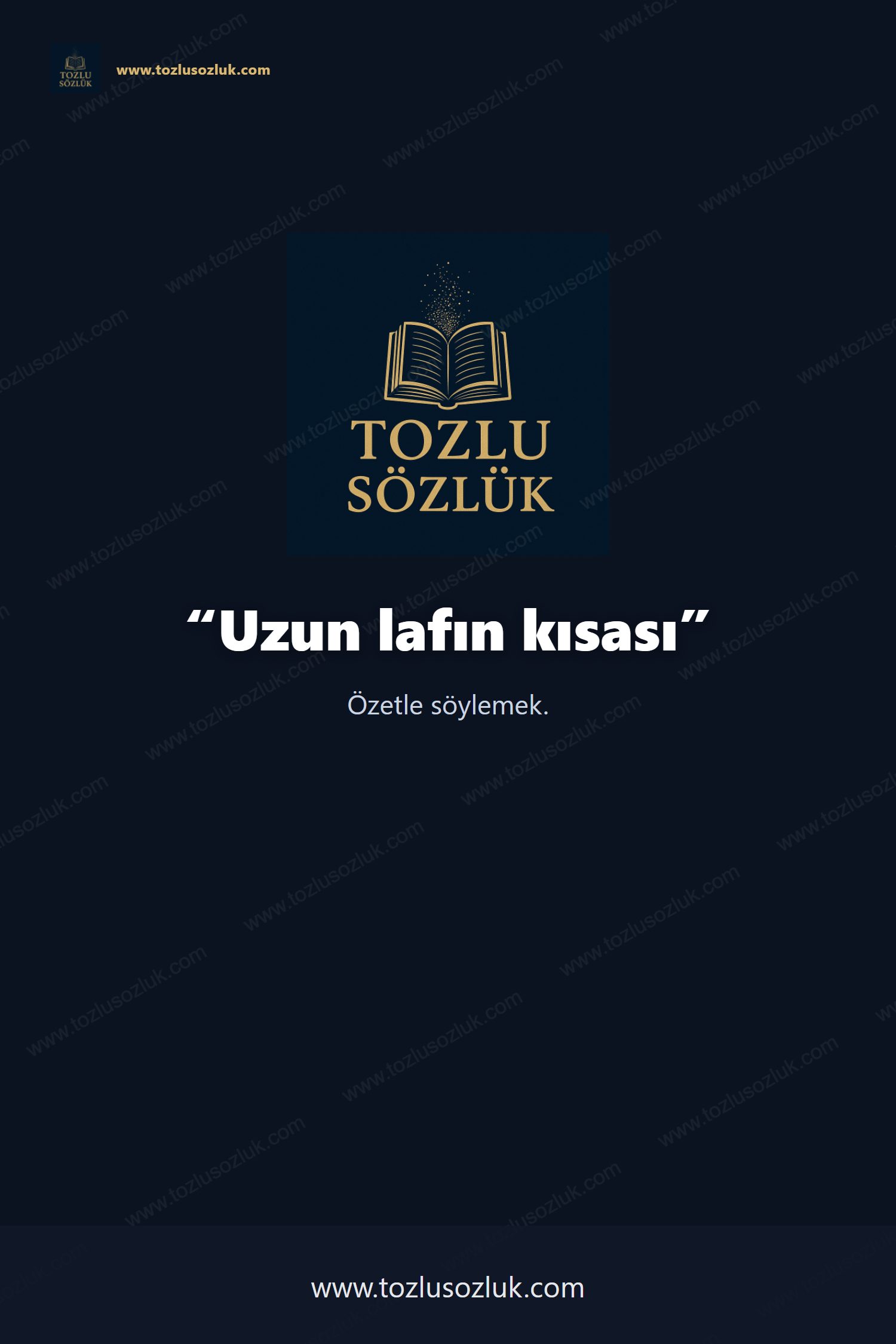 Uzun lafın kısası Pinterest görseli