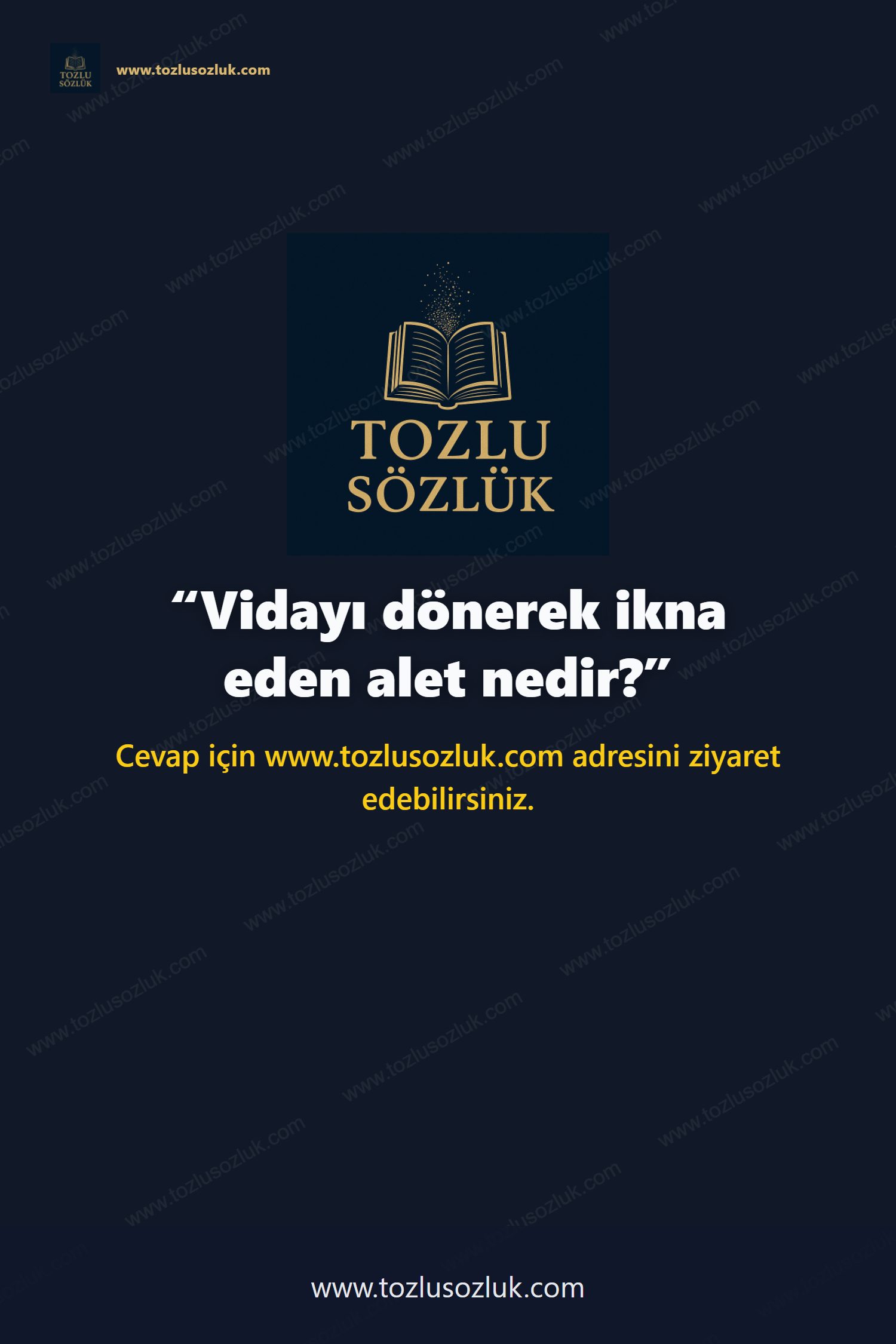 Vidayı dönerek ikna eden alet nedir? Pinterest görseli