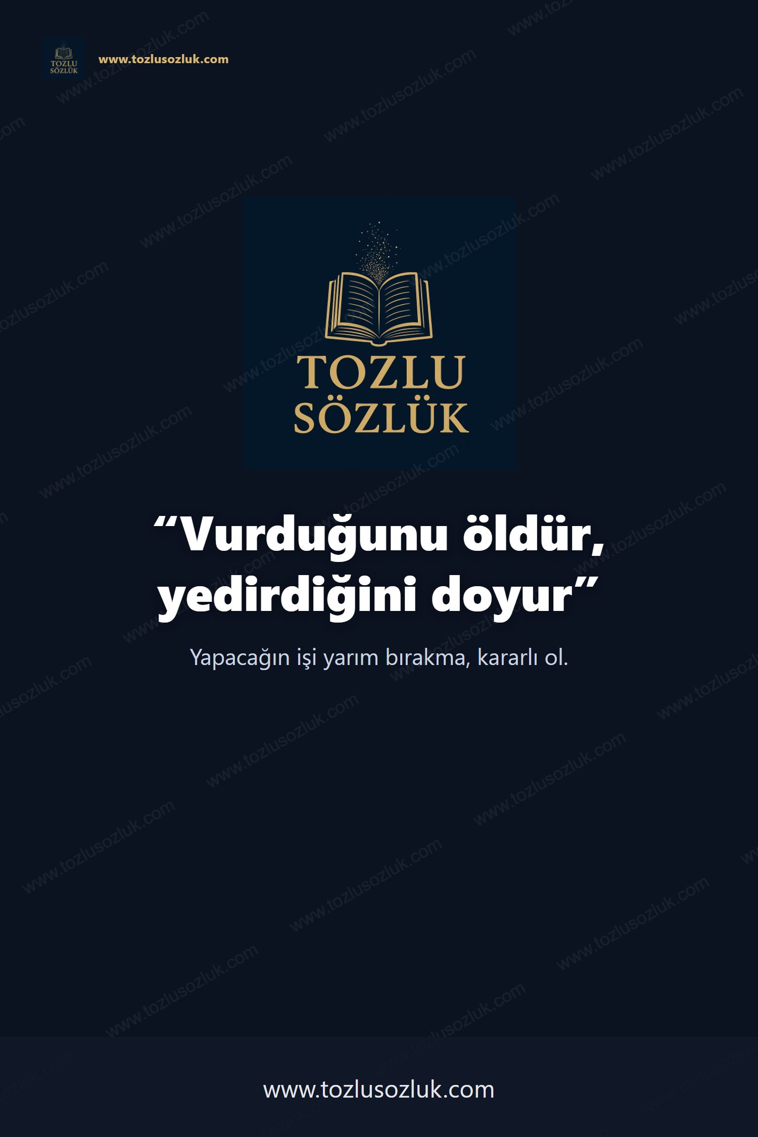 Vurduğunu öldür, yedirdiğini doyur Pinterest görseli