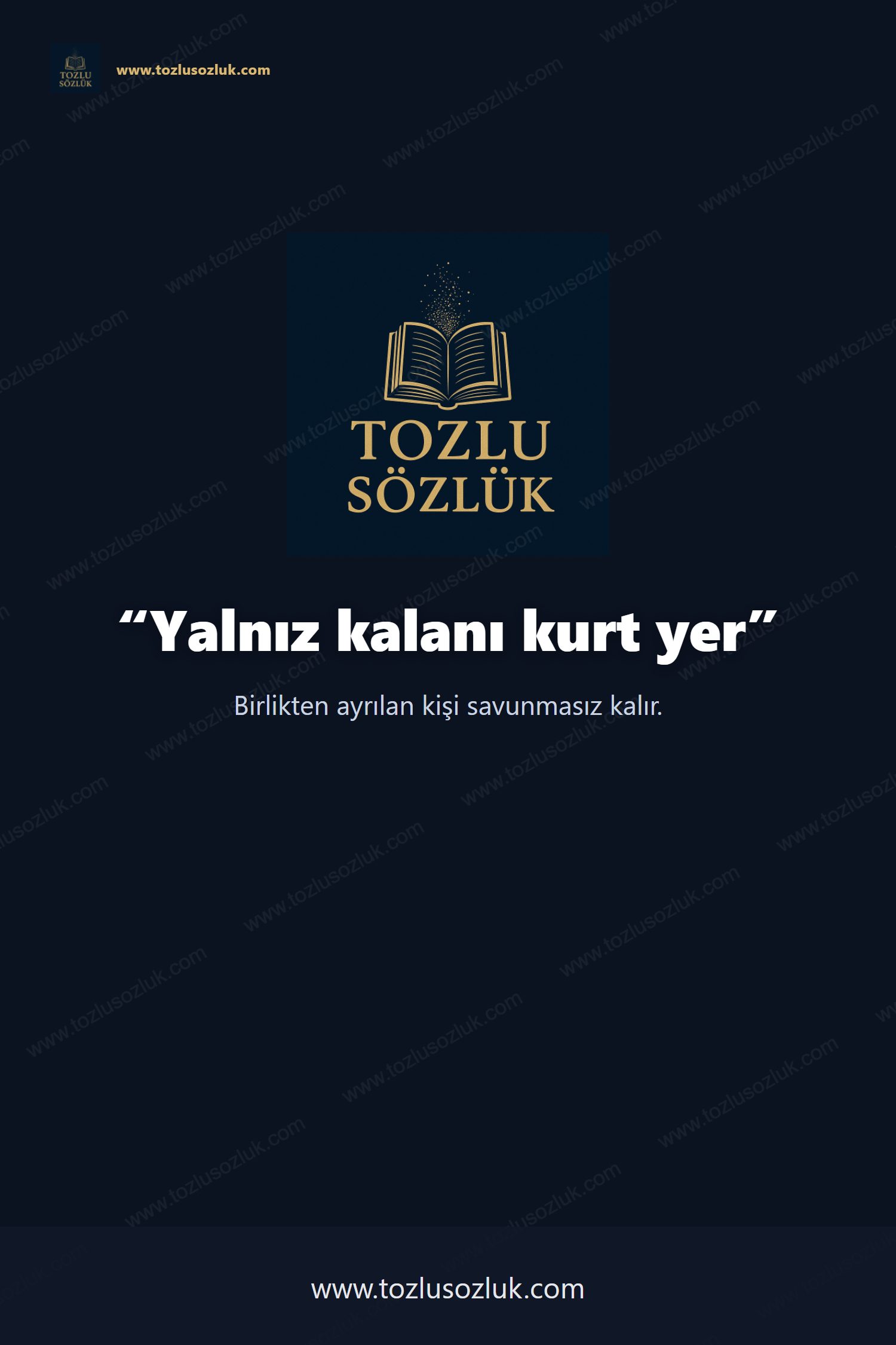 Yalnız kalanı kurt yer Pinterest görseli