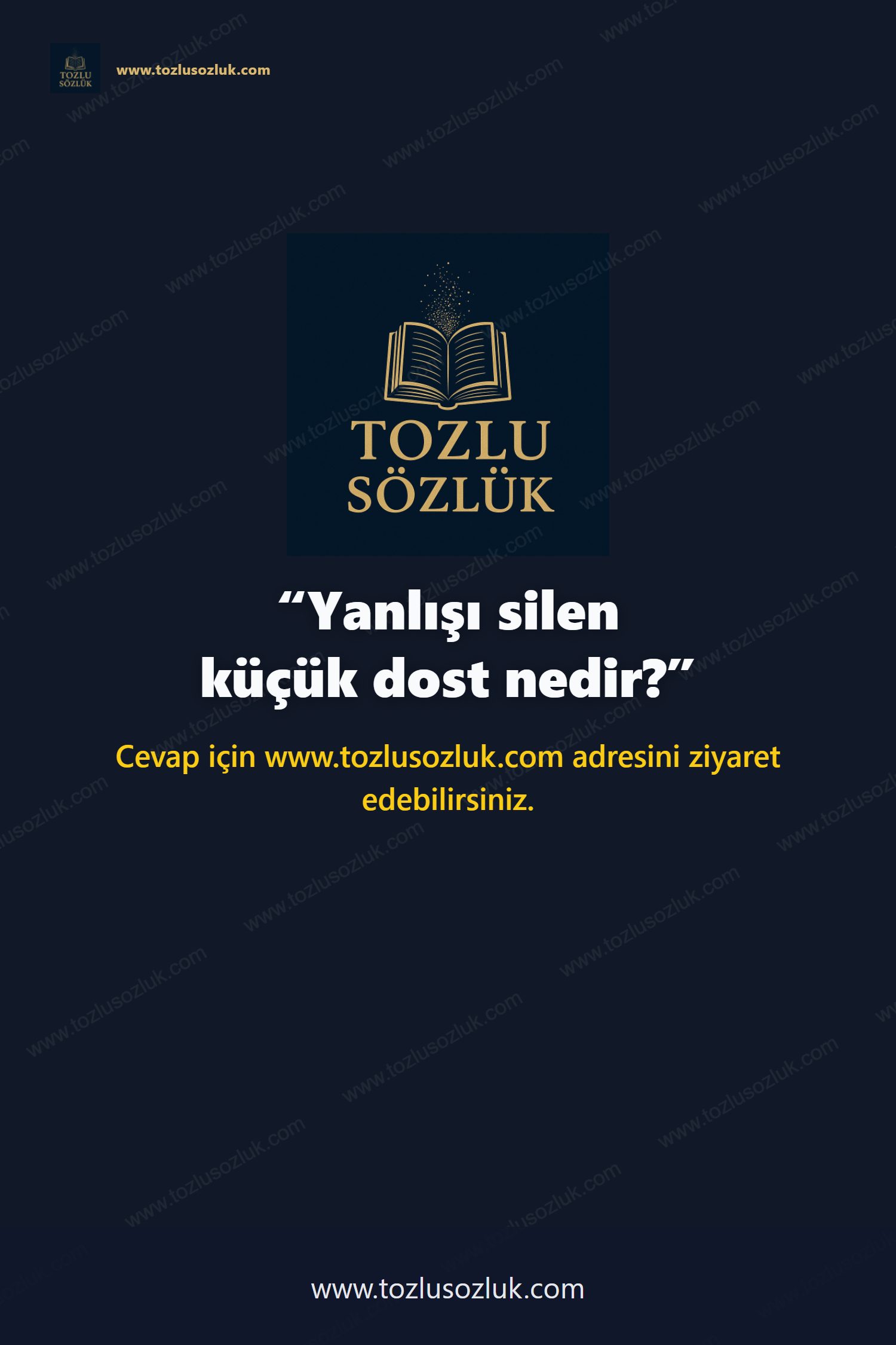 Yanlışı silen küçük dost nedir? Pinterest görseli