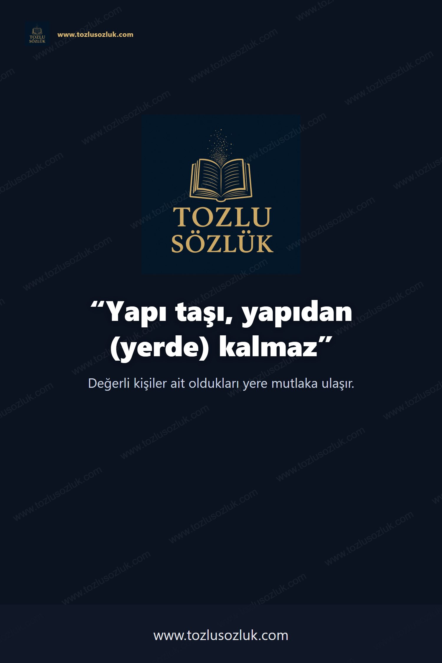 Yapı taşı, yapıdan (yerde) kalmaz Pinterest görseli
