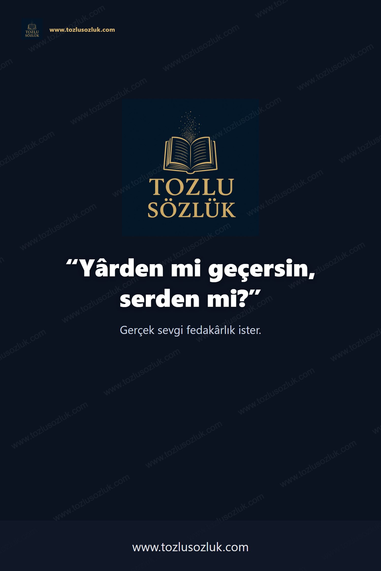 Yârden mi geçersin, serden mi? Pinterest görseli