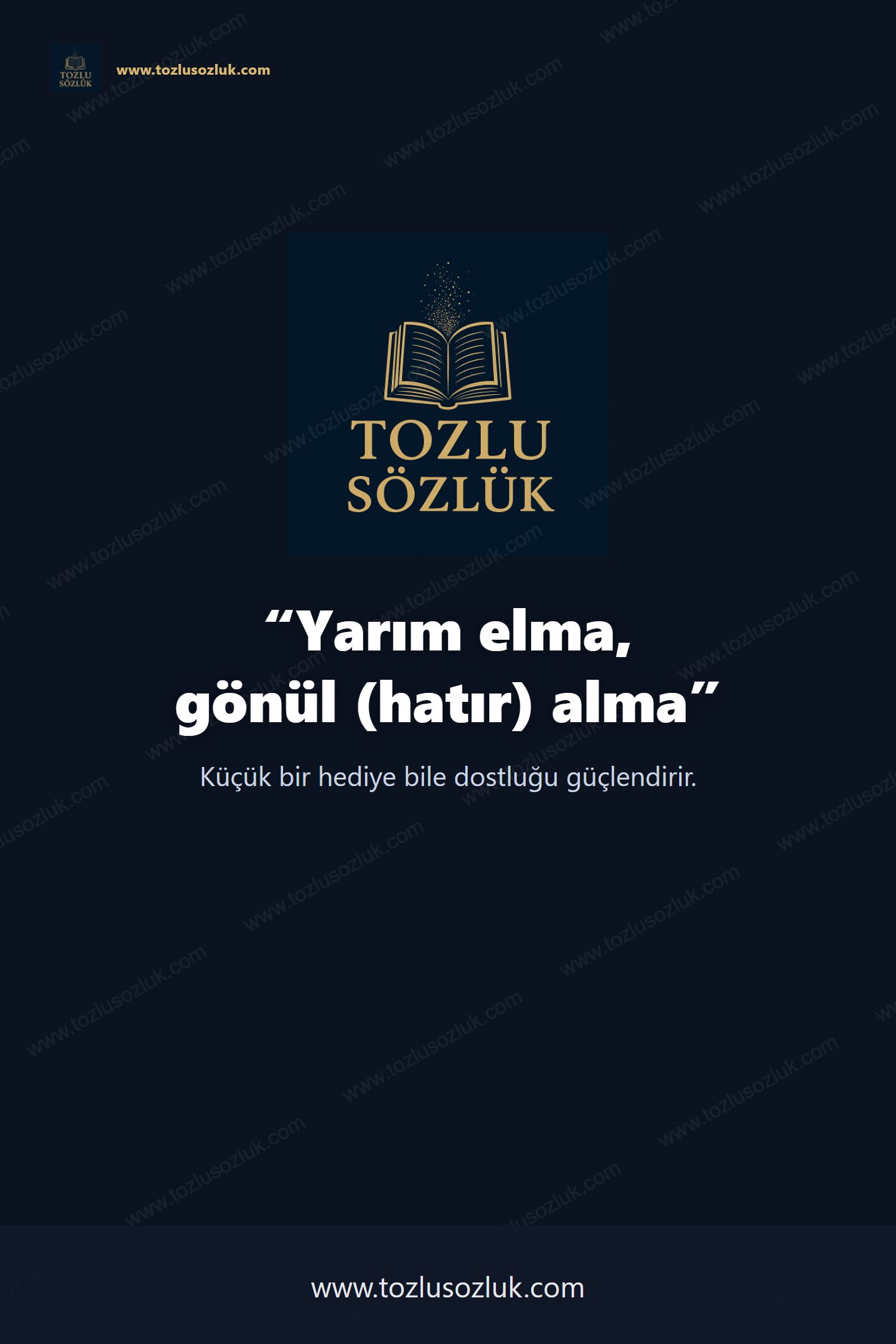 Yarım elma, gönül (hatır) alma Pinterest görseli