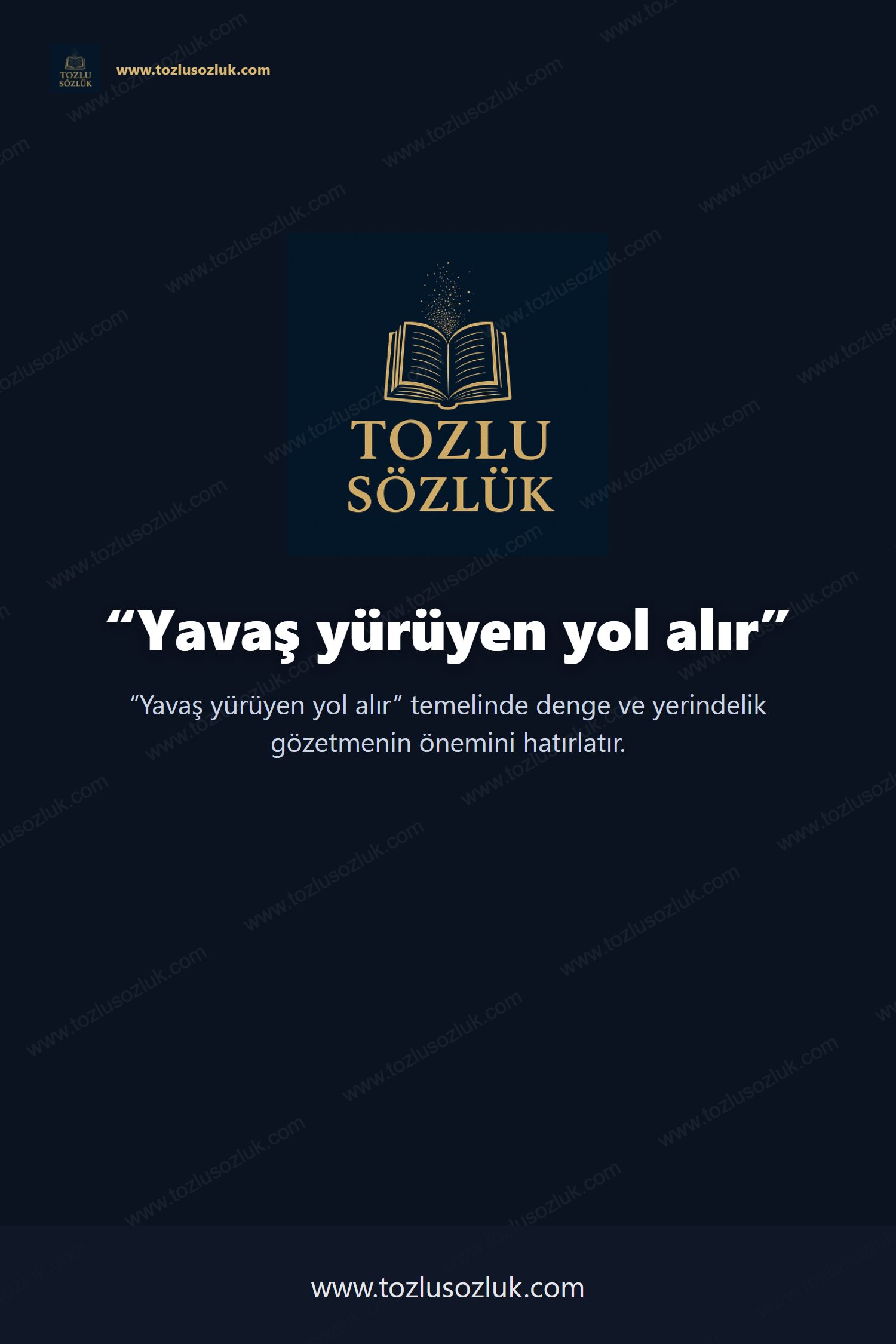 Yavaş yürüyen yol alır Pinterest görseli