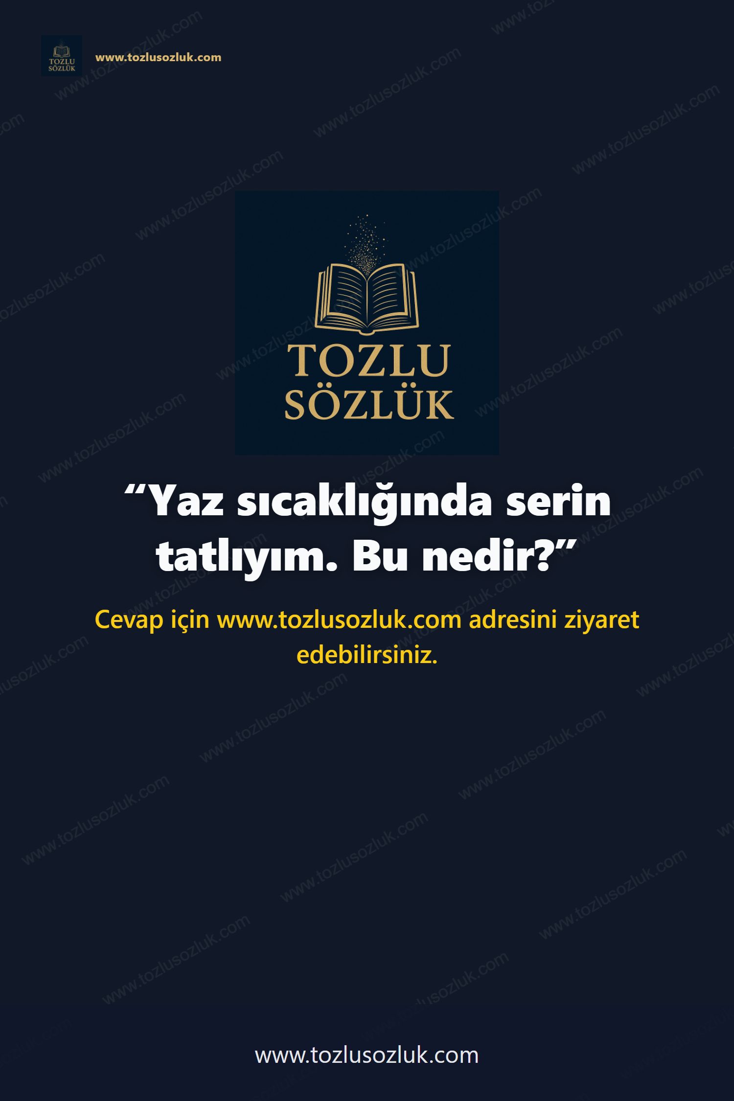 Yaz sıcaklığında serin tatlıyım. Bu nedir? Pinterest görseli