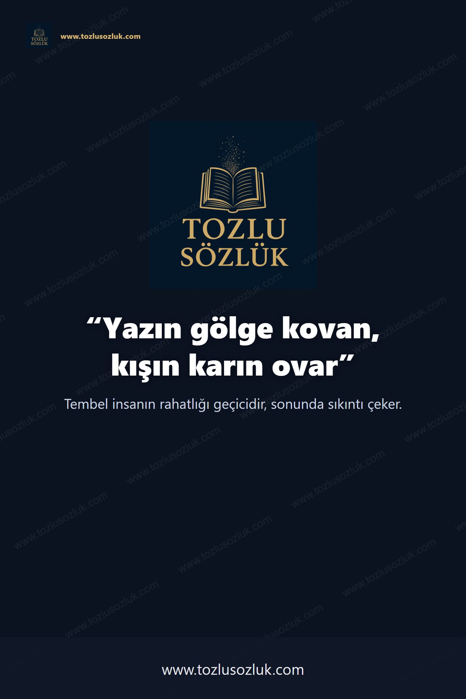 Yazın gölge kovan, kışın karın ovar Pinterest görseli