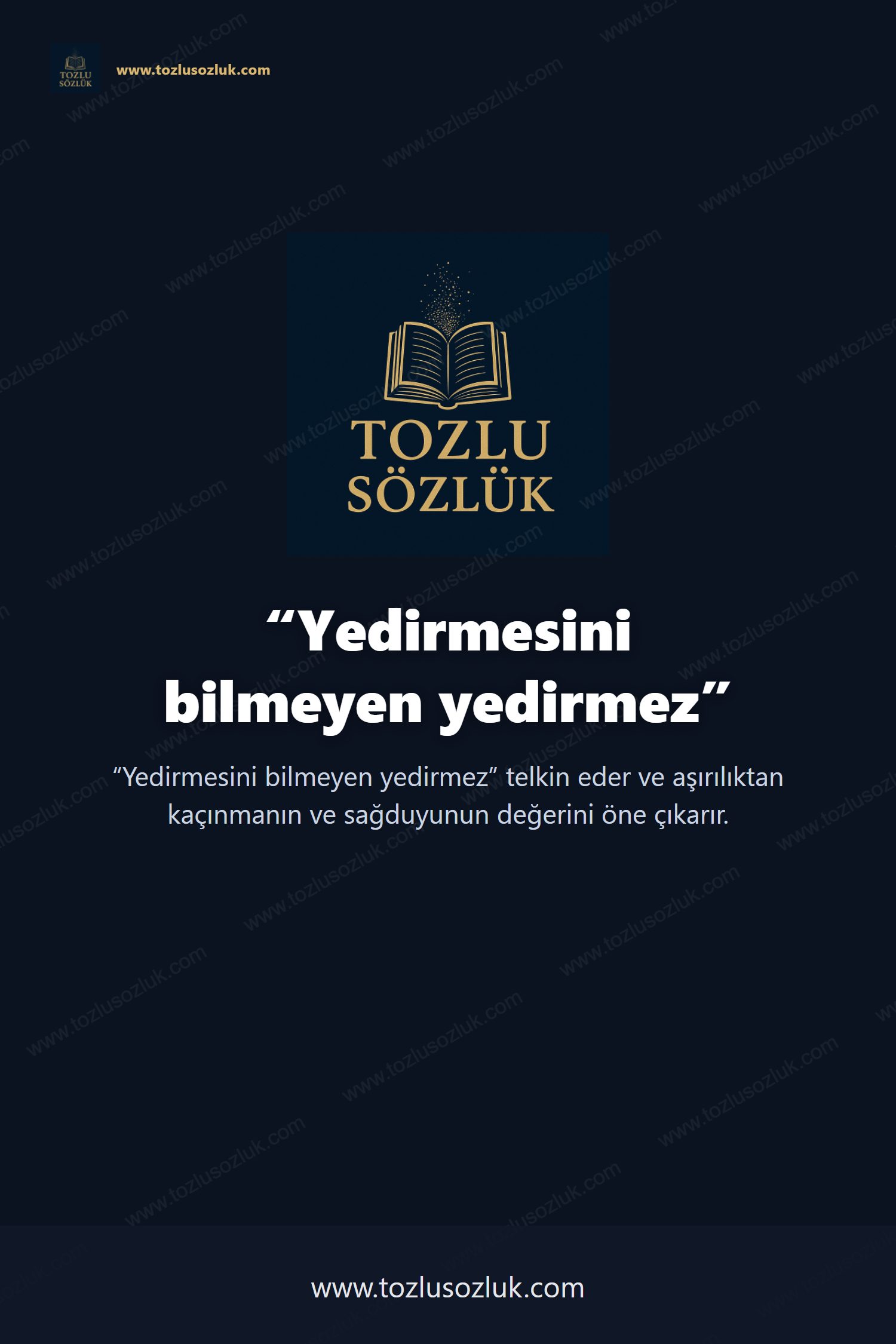 Yedirmesini bilmeyen yedirmez Pinterest görseli